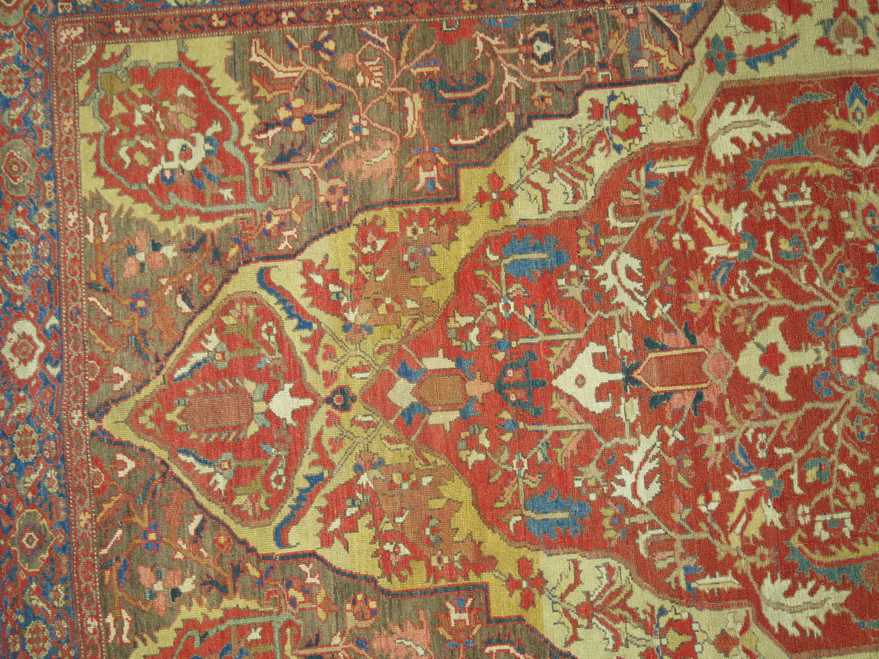 Superfine Antique Persian Malayer, Late 19th Century For Sale 2