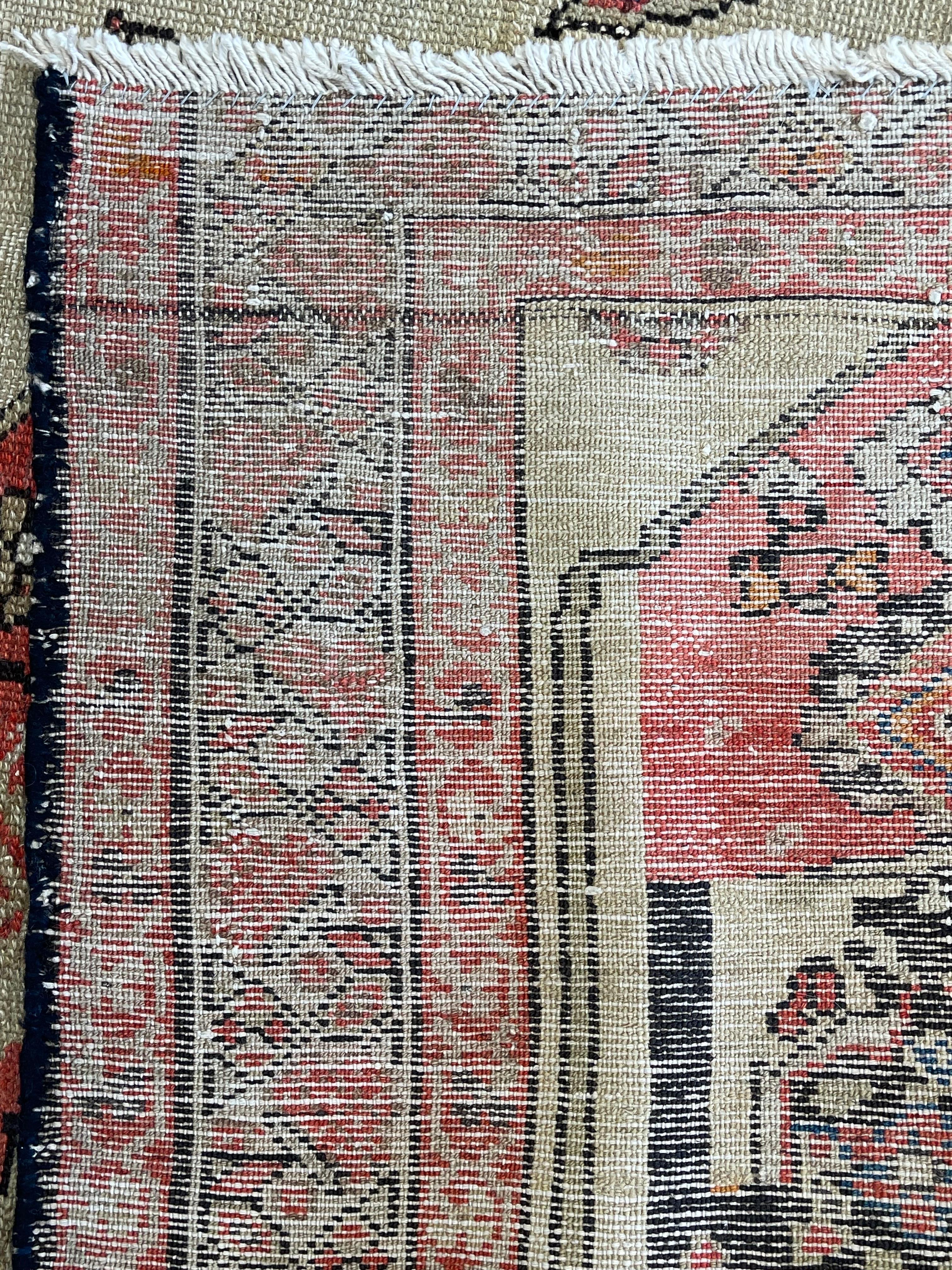 Antique tapis persan Malayer Vagireh Sampler, vers 1920 en vente 3