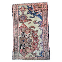 Antique Persian Malayer Vagireh Sampler Rug, circa 1920
