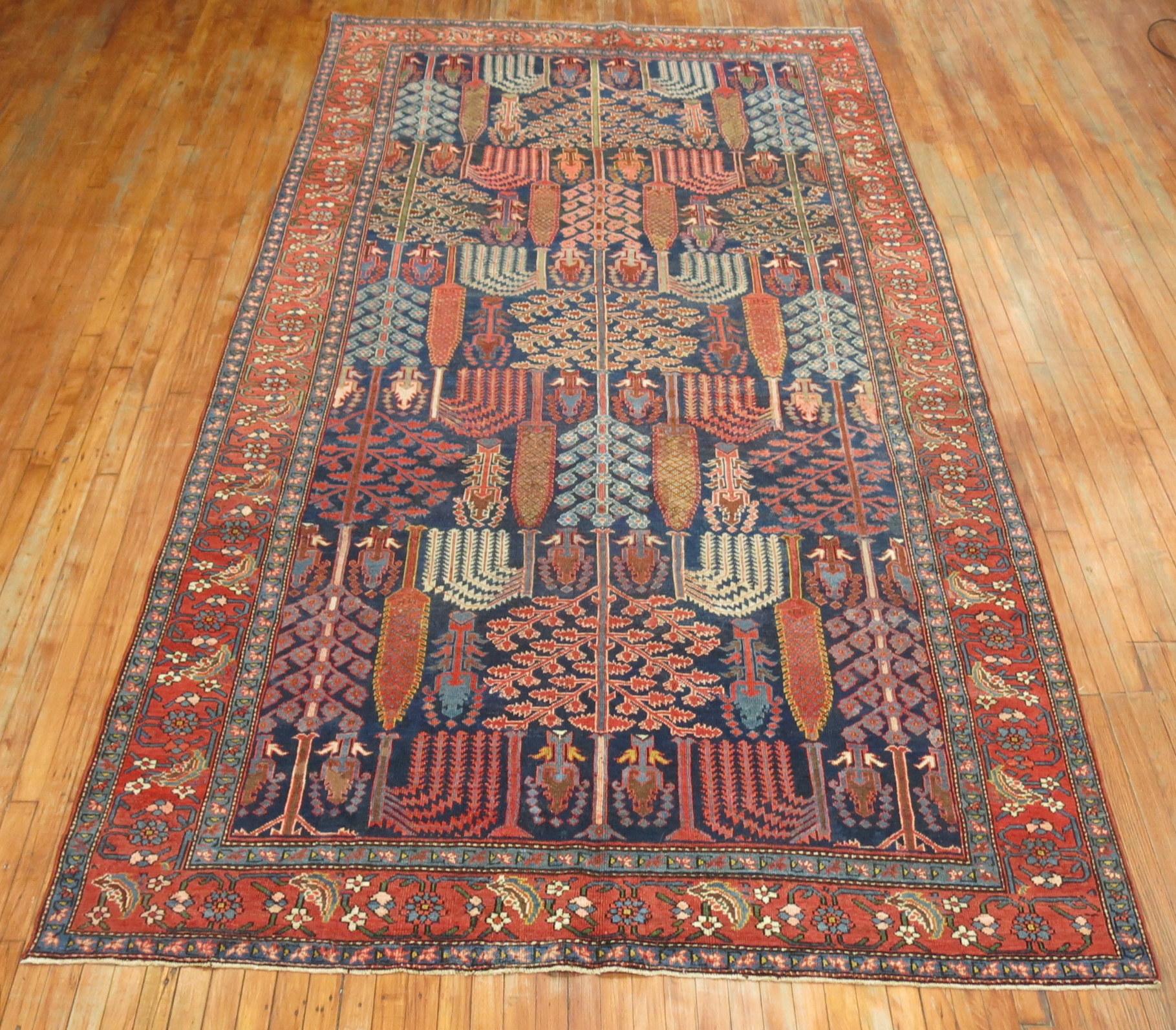 Antique Persian Malayer Willow Tree Rug For Sale 3