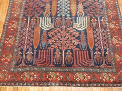 Zabihi Collection Navy Antique Persian Malayer Willow Tree Rug