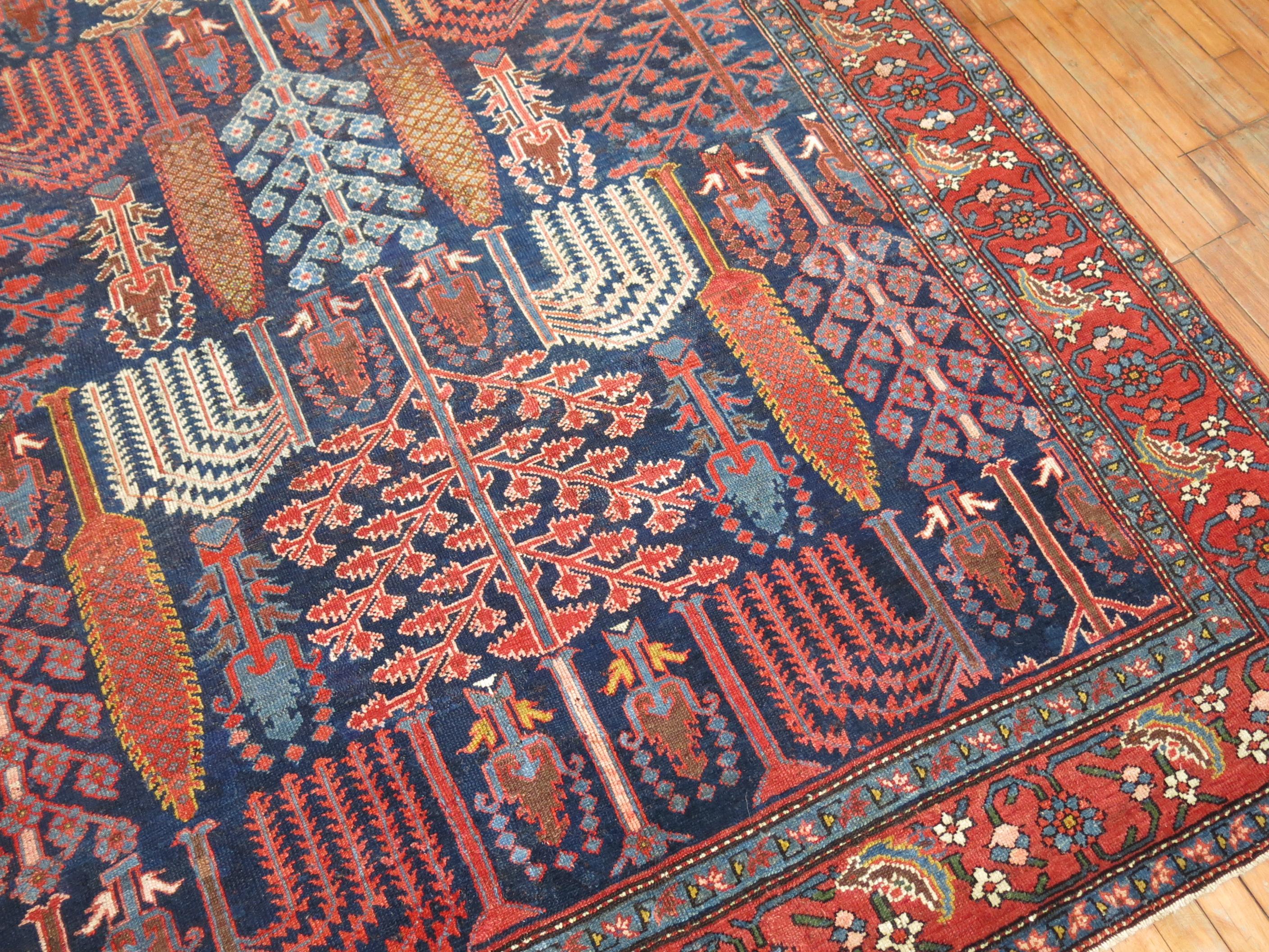 Antique Persian Malayer Willow Tree Rug For Sale 2