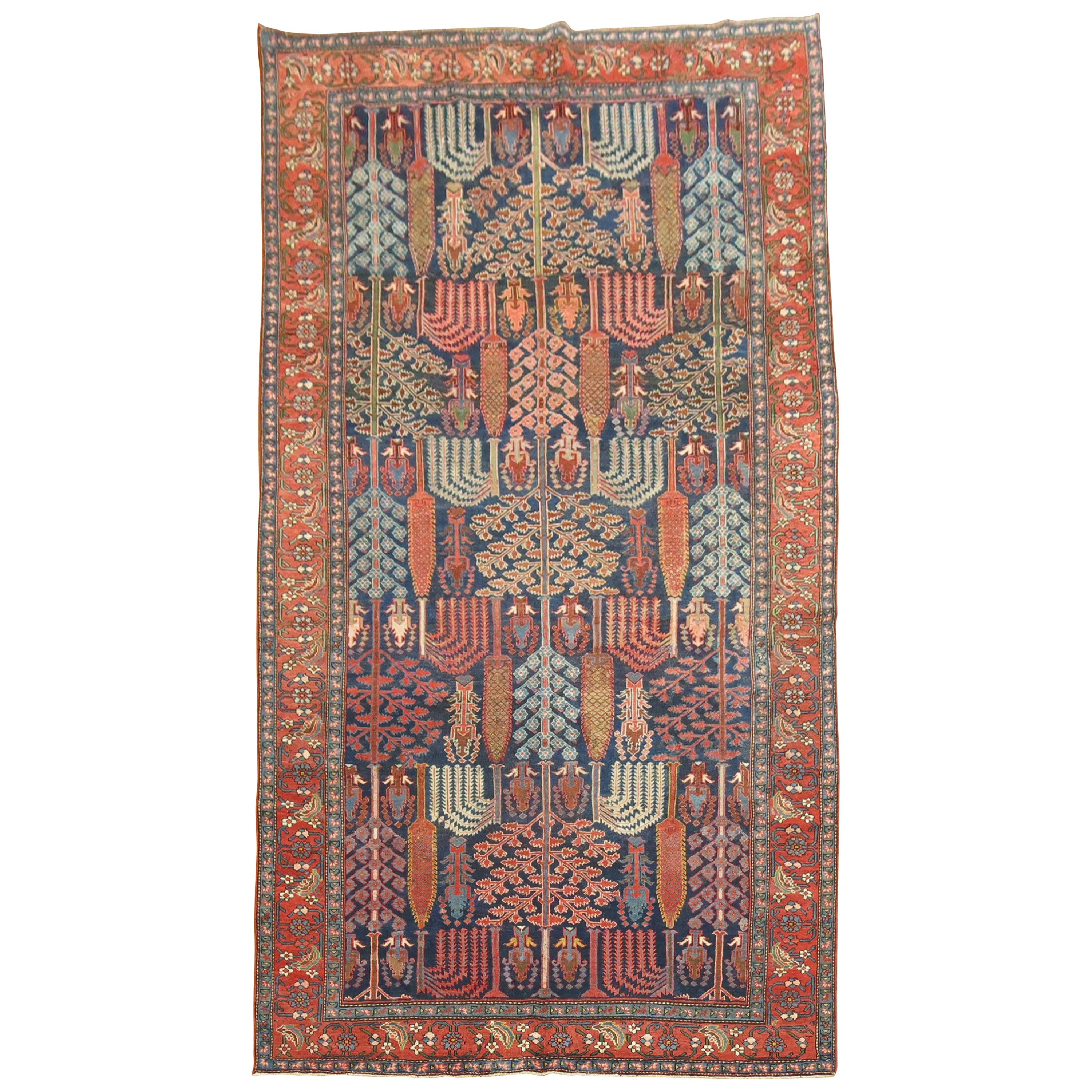 Antique Persian Malayer Willow Tree Rug For Sale