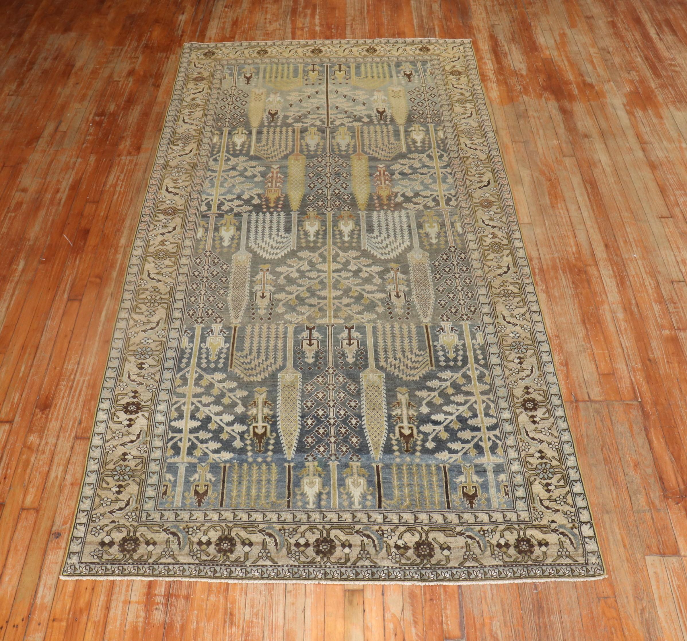 Bakshaish Antique Persian Malayer Willow Tree Gallery Runner For Sale