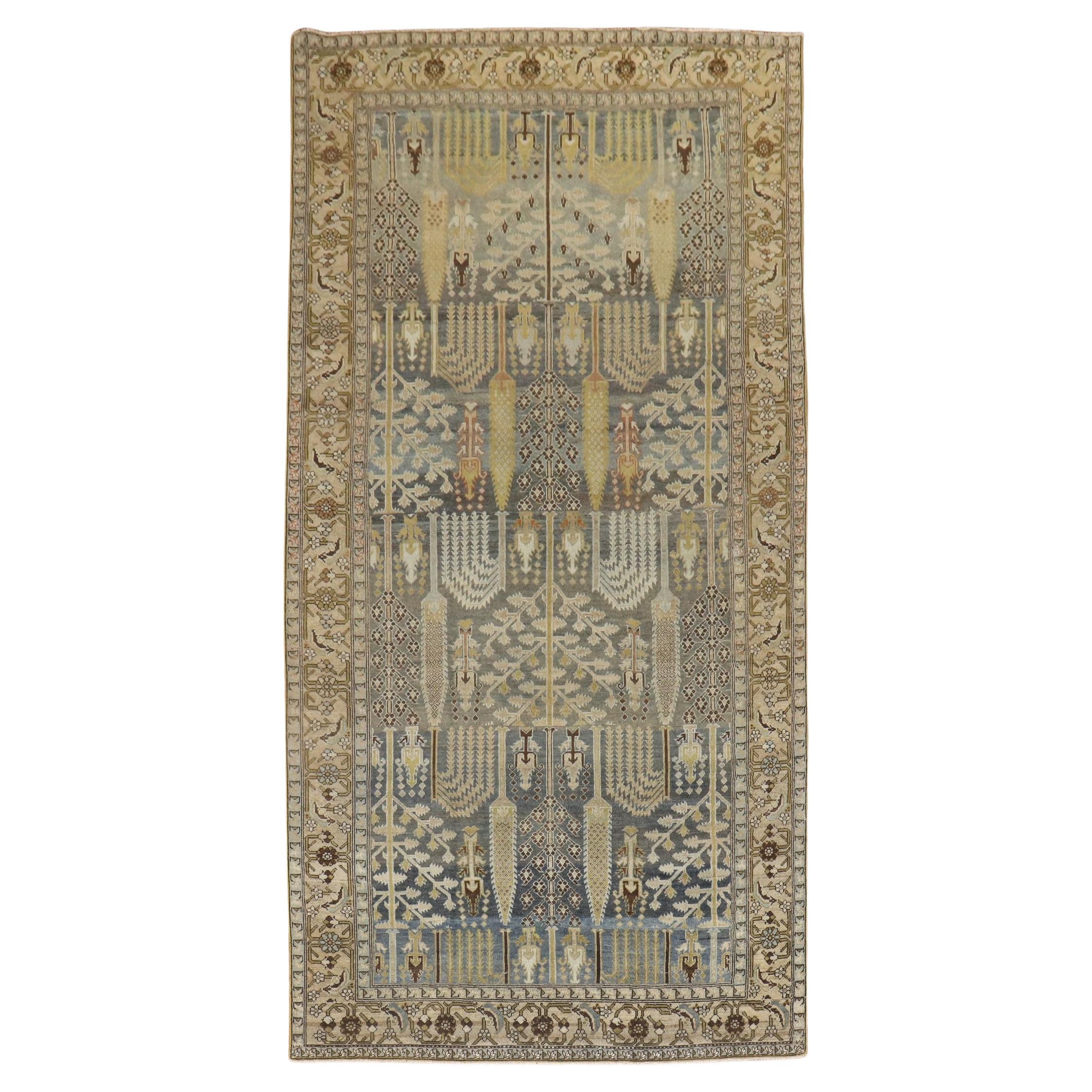 Antique Persian Malayer Willow Tree Gallery Runner For Sale