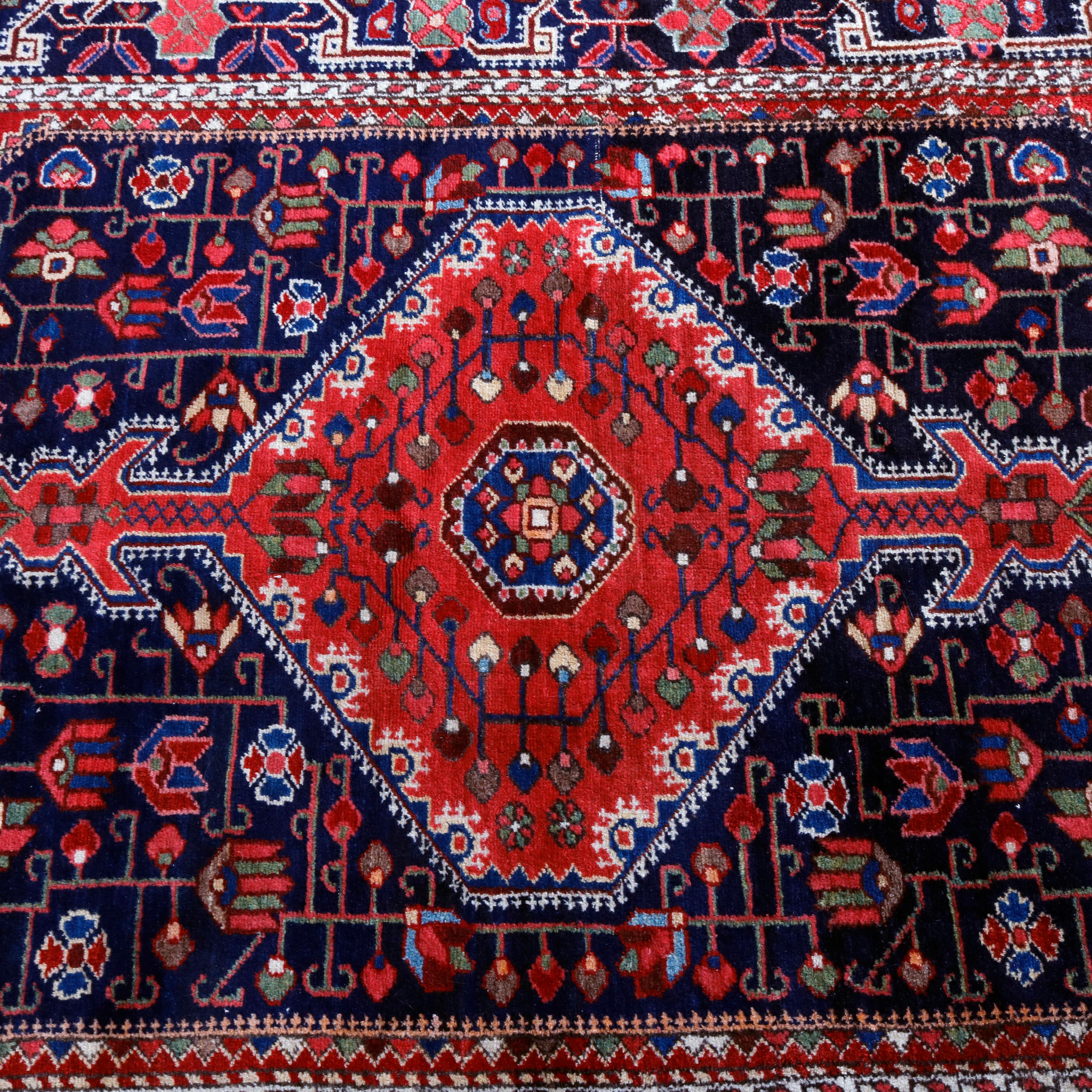 Antique Persian Malayer Wool Oriental Rug, circa 1930 In Good Condition In Big Flats, NY