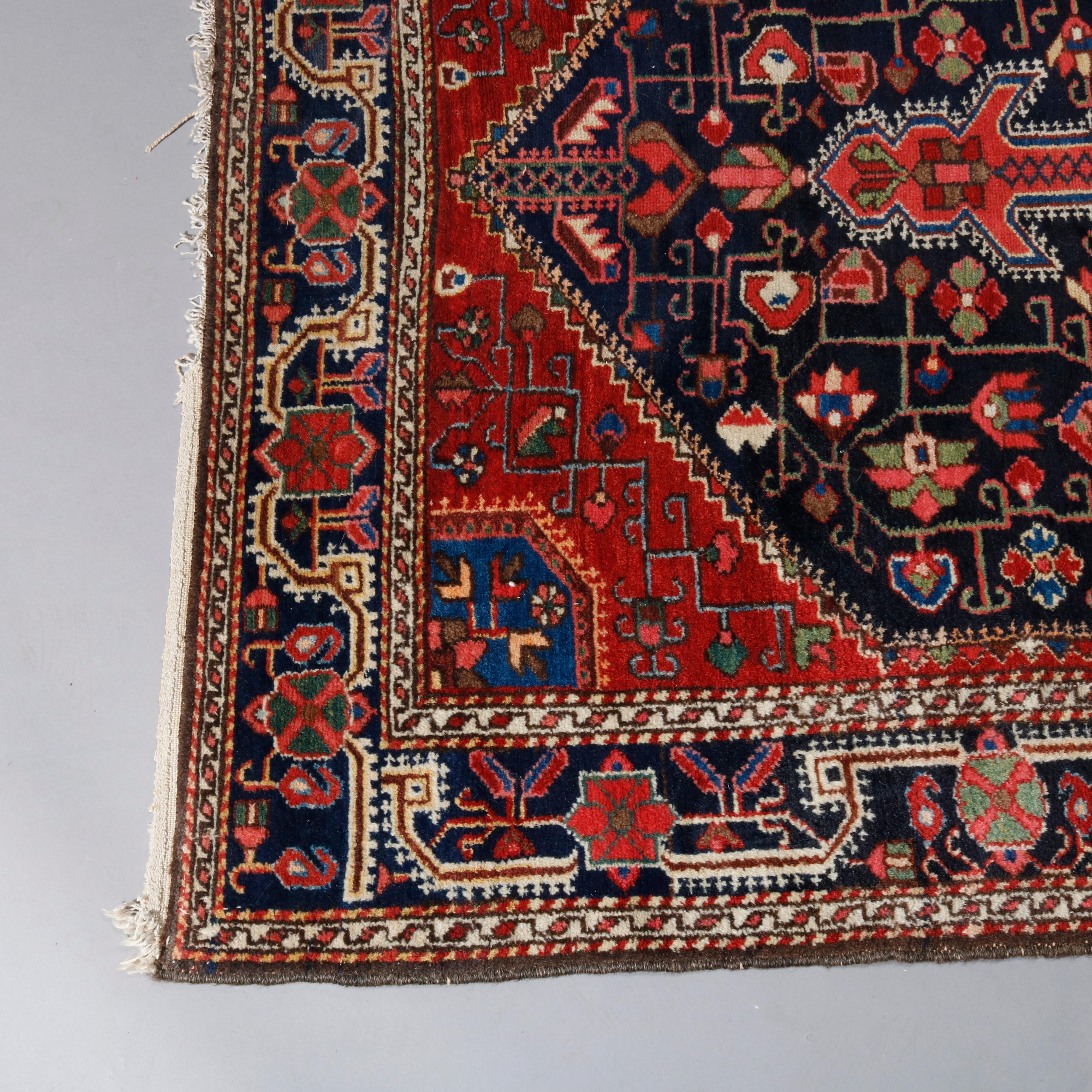 20th Century Antique Persian Malayer Wool Oriental Rug, circa 1930