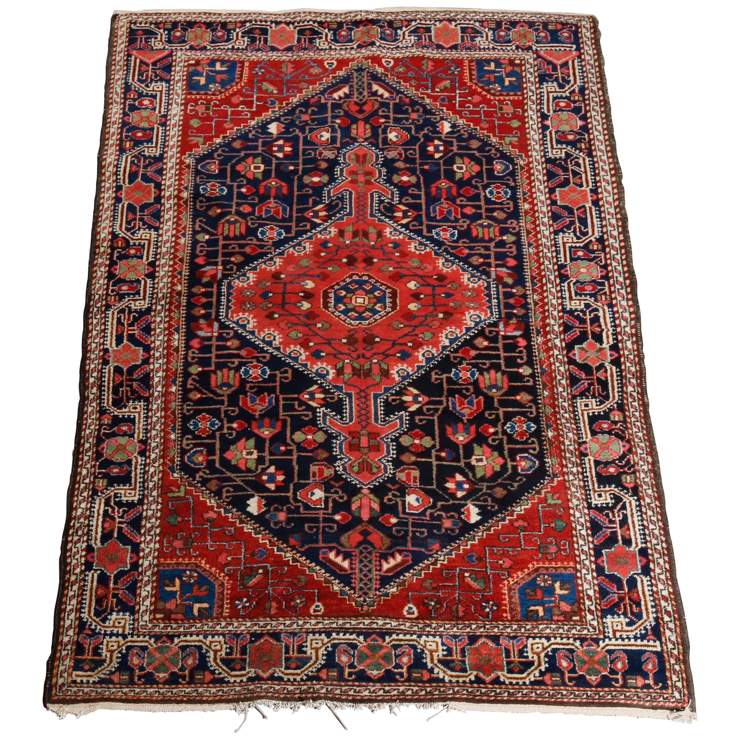 Antique Persian Malayer Wool Oriental Rug, circa 1930