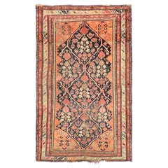 Antique Persian Malayer  Wool Rug 3'8''x6'1'' Circa 1880-1920
