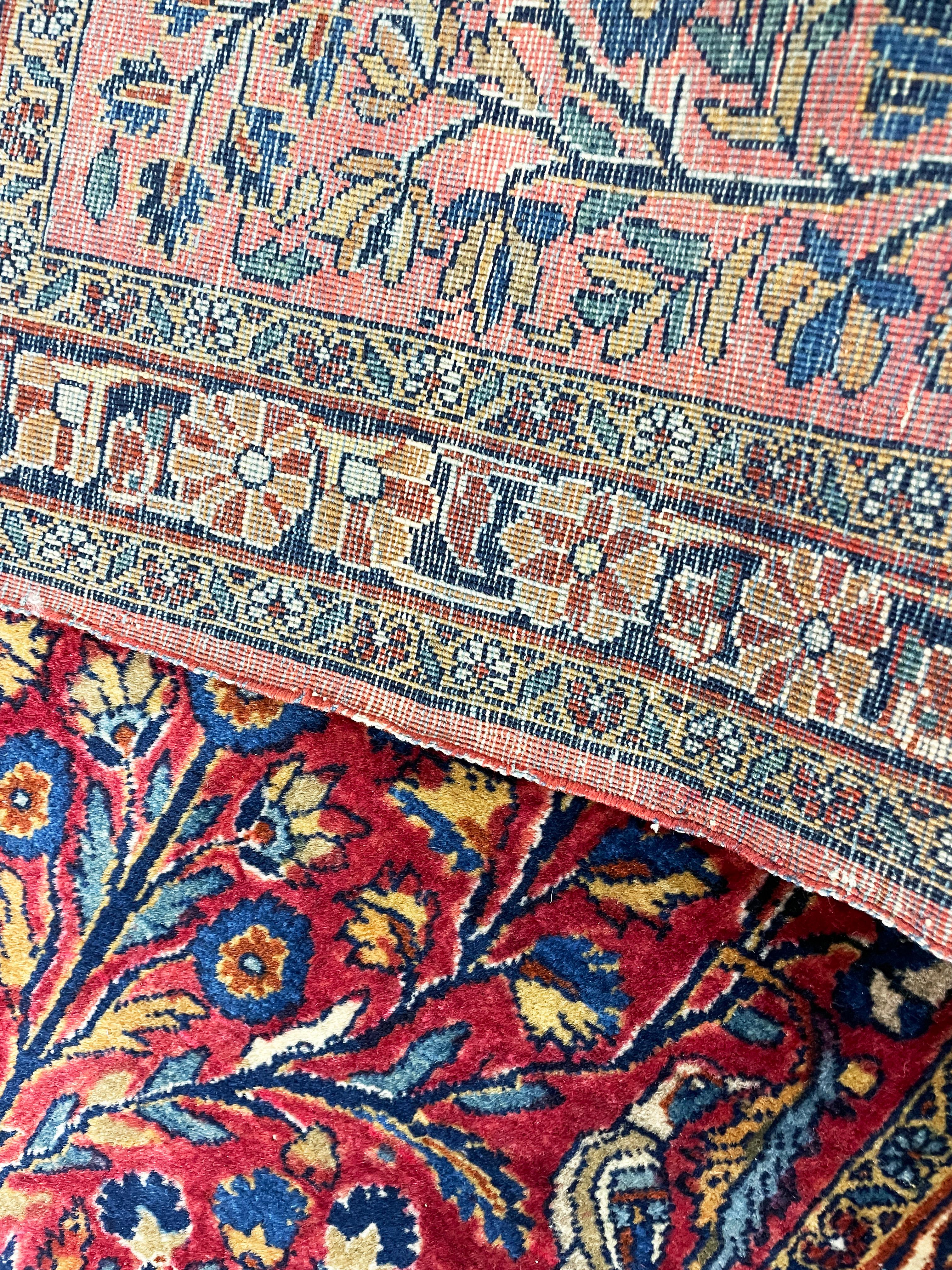 Antique Persian Manchester Kashan Rug, Tree Of Life In Excellent Condition For Sale In Evanston, IL