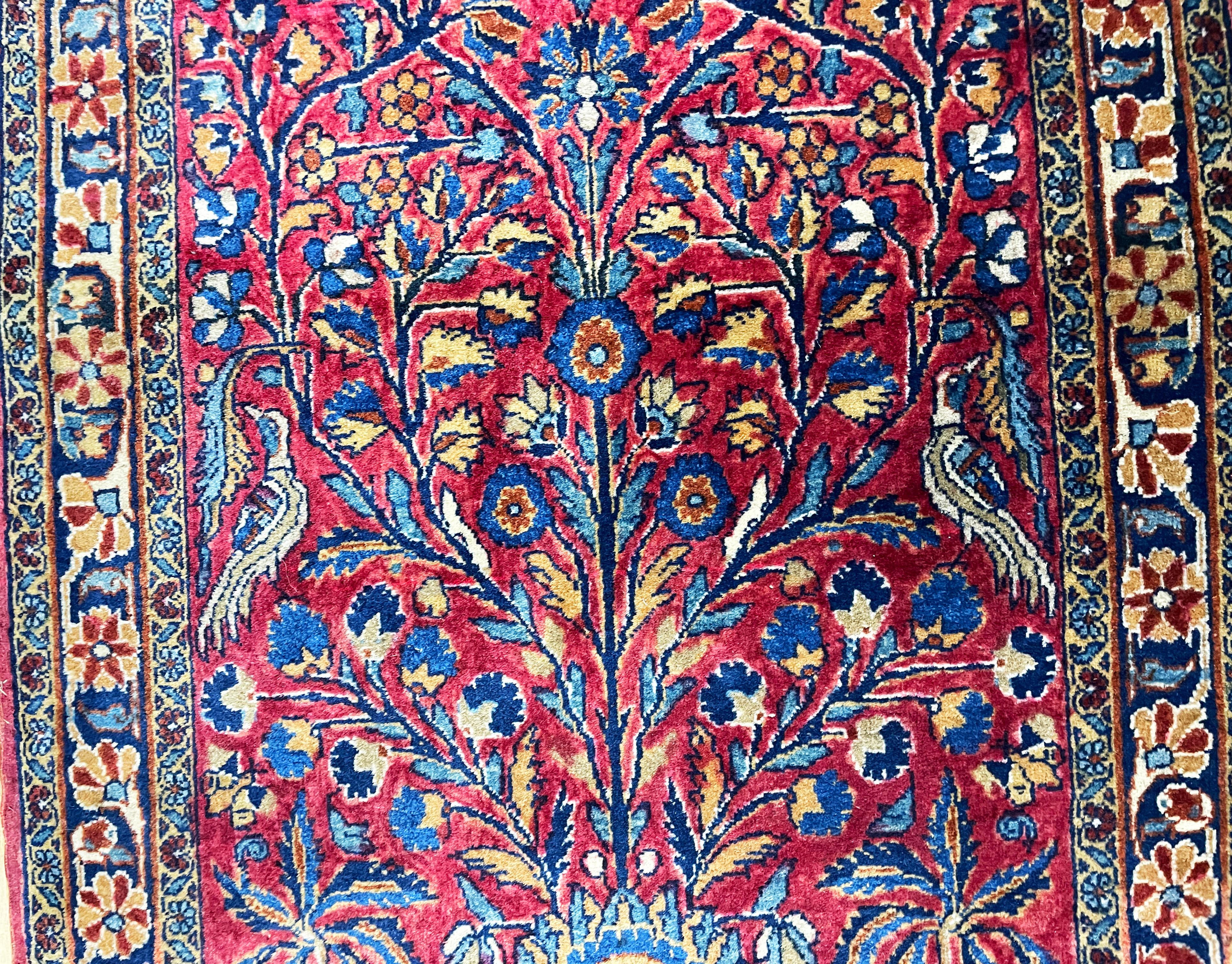 20th Century Antique Persian Manchester Kashan Rug, Tree Of Life For Sale