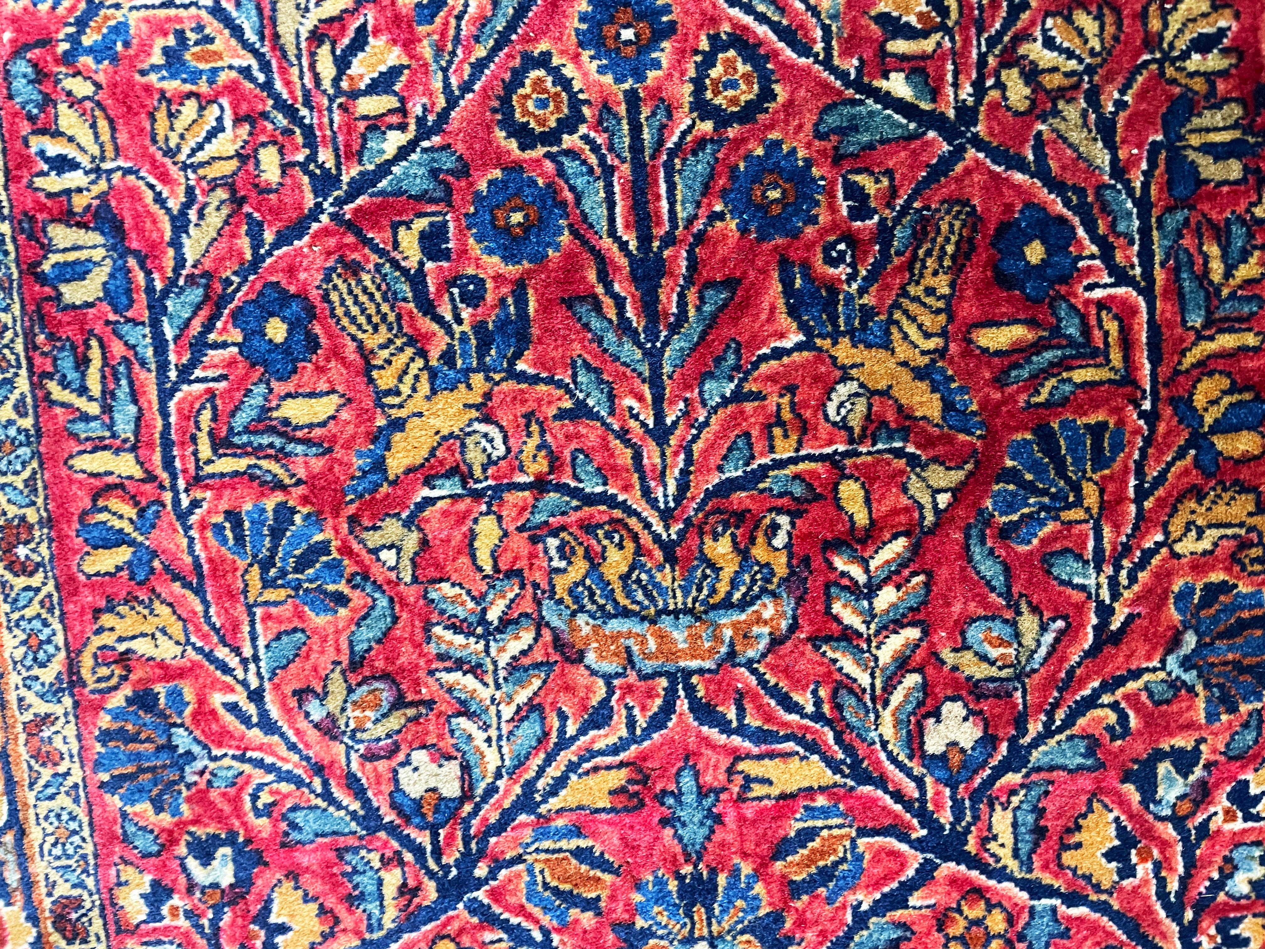 Wool Antique Persian Manchester Kashan Rug, Tree Of Life For Sale