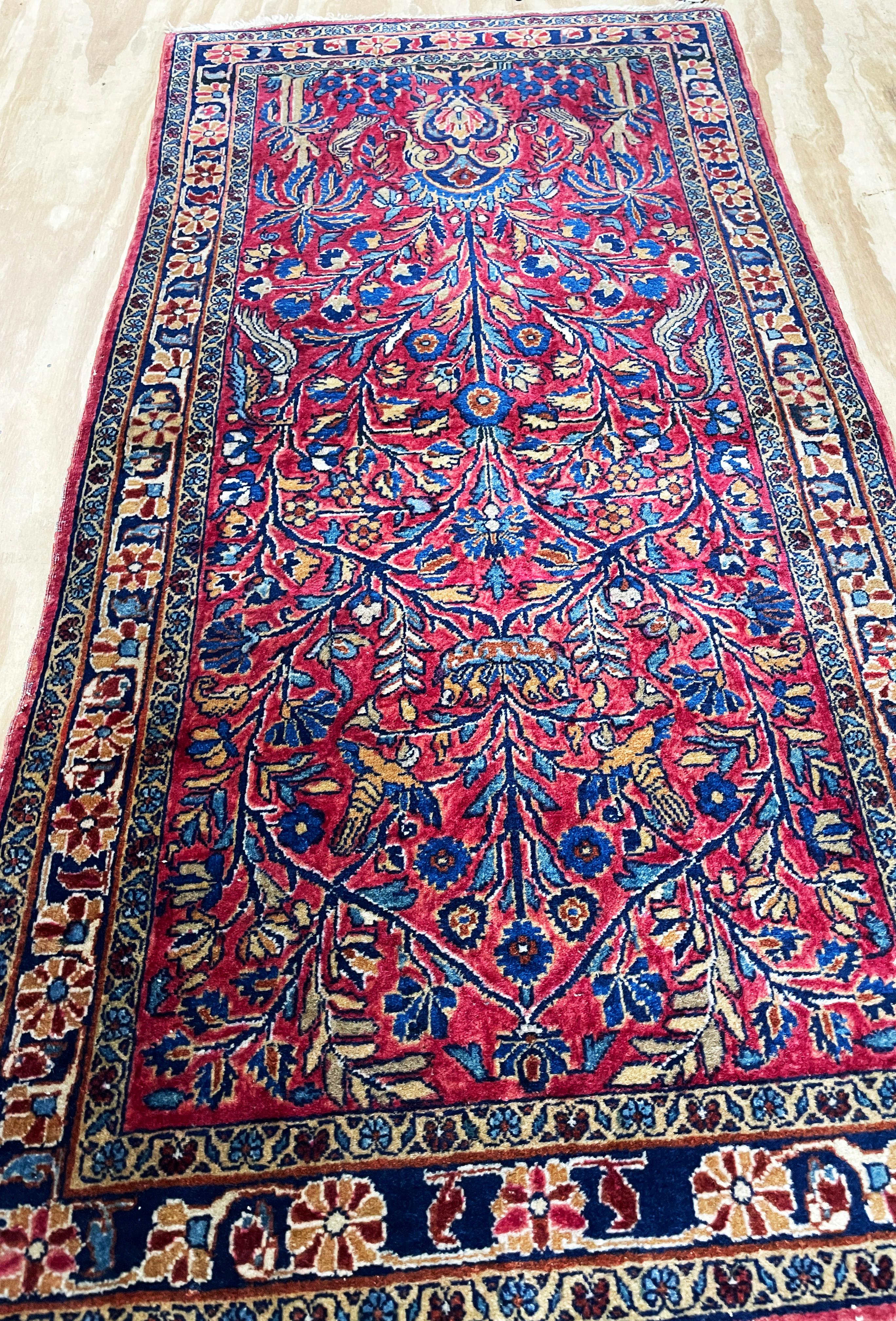 Antique Persian Manchester Kashan Rug, Tree Of Life For Sale 1