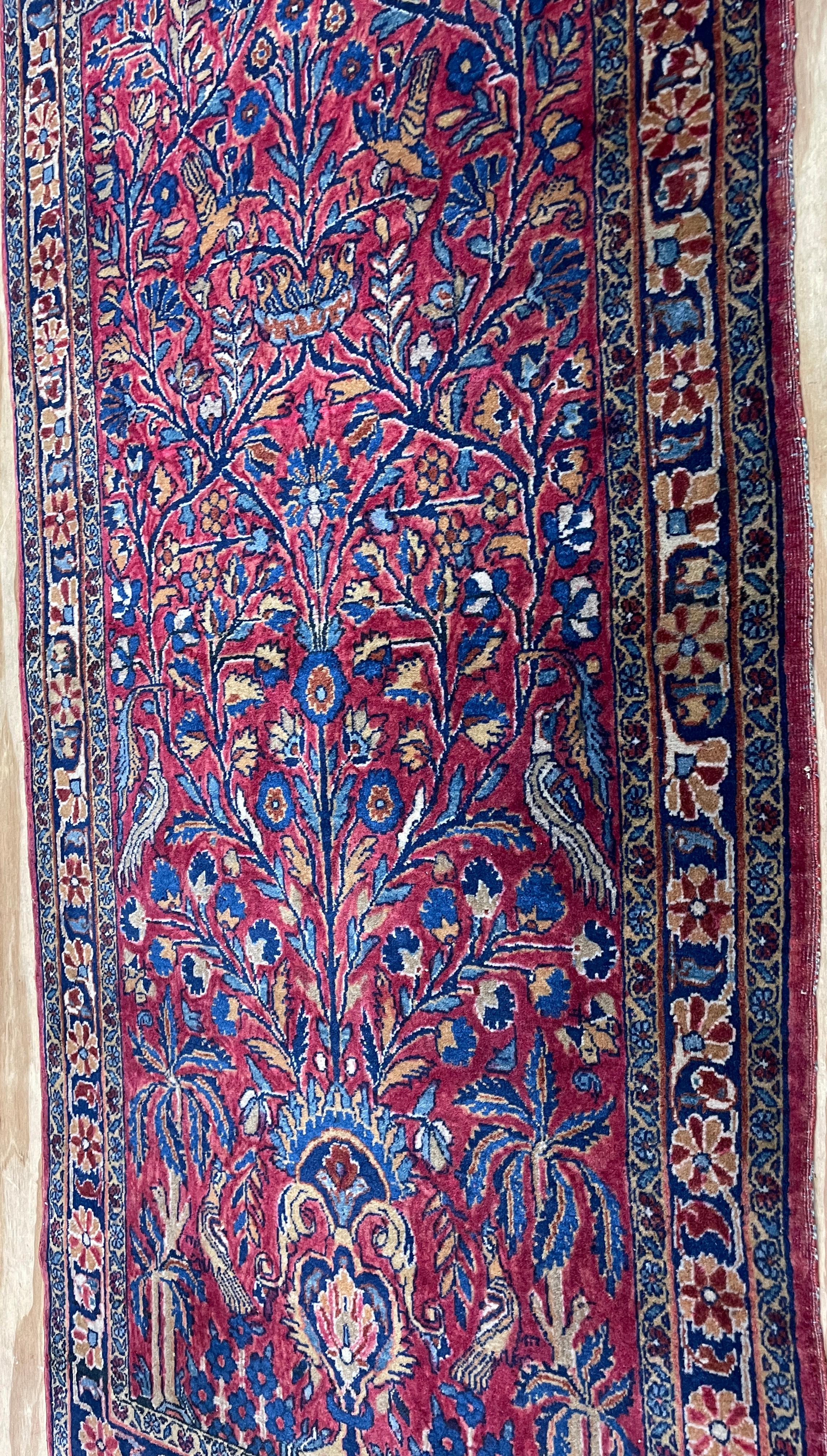 Antique Persian Manchester Kashan Rug, Tree Of Life For Sale 2