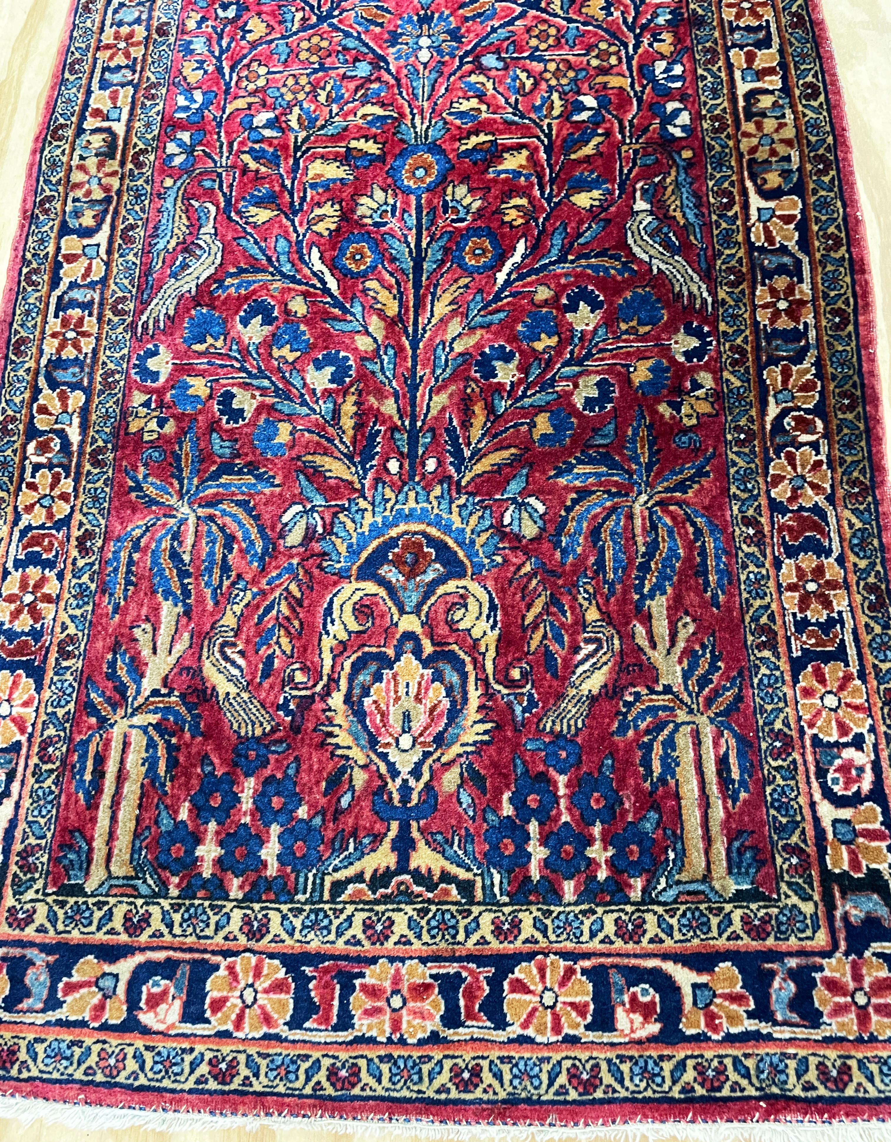 Antique Persian Manchester Kashan Rug, Tree Of Life For Sale 3