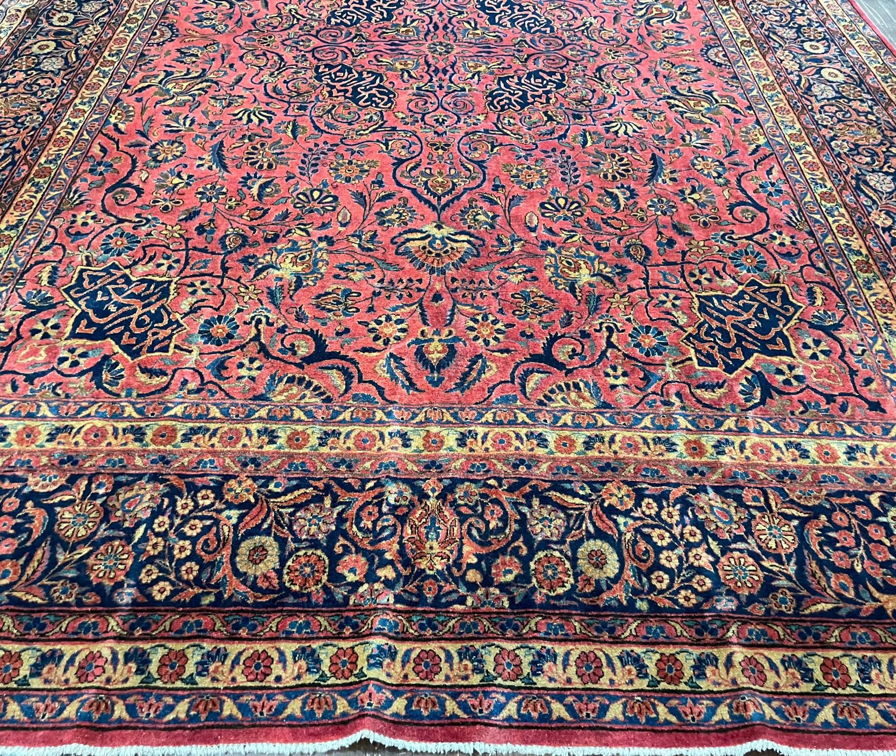 Antique Persian Manchester Kashan, Signed For Sale 5