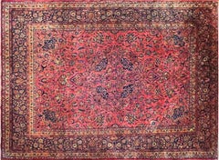 Antique Persian Manchester Kashan, Signed