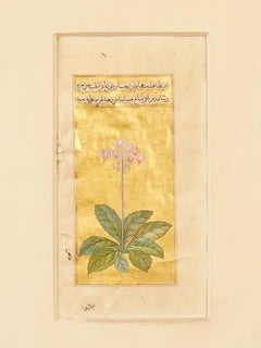 Antique Persian Manuscript Gold Leaf Miniature Painting