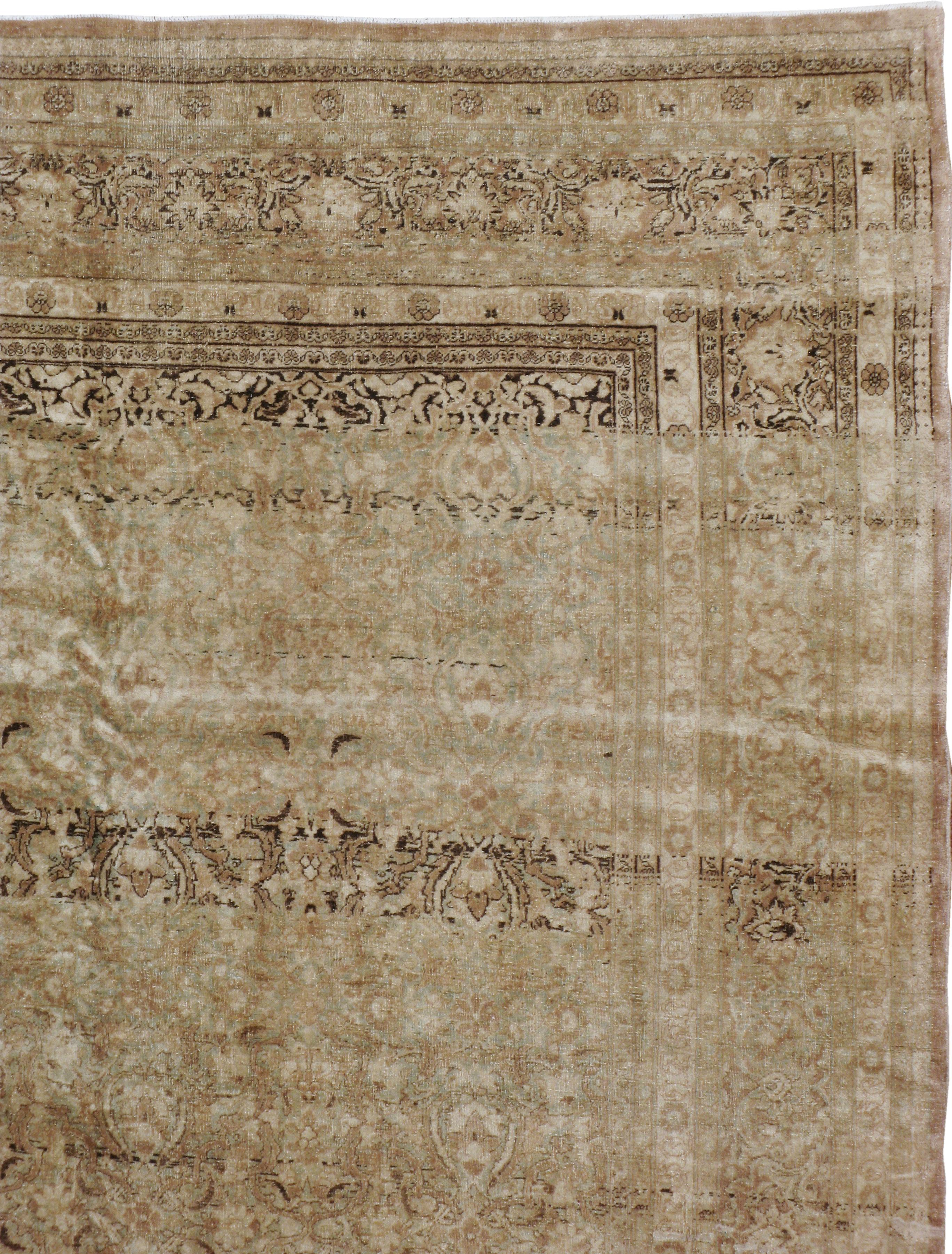 Khorassan Antique Persian Mashad Carpet For Sale