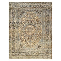 Antique Persian Mashad Makhmal Baf Rug - Size: 11'6 X 9'2
