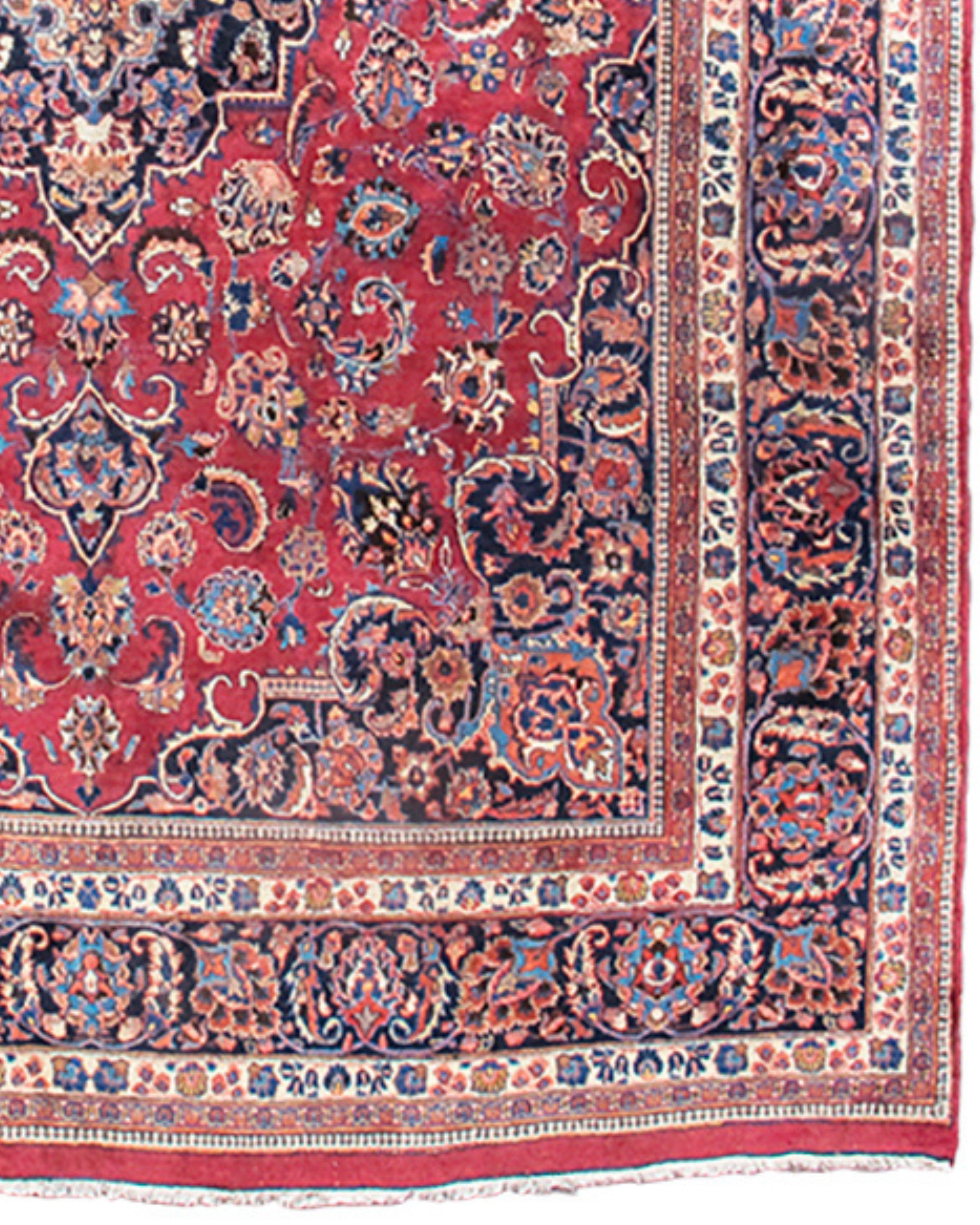 19th Century Antique Persian Mashad Rug, c. 1900 For Sale