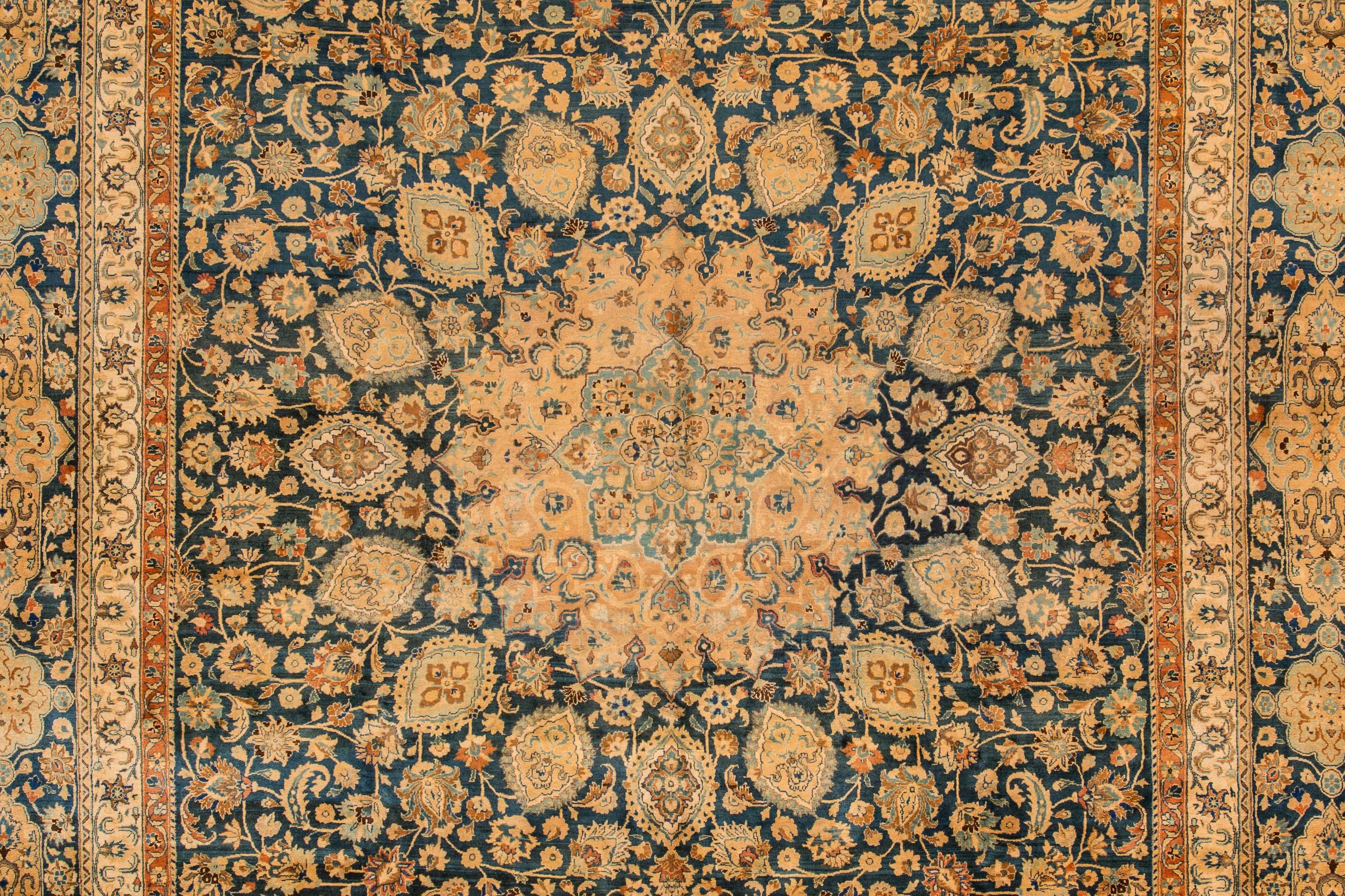 Antique Persian Mashad Rug For Sale 5