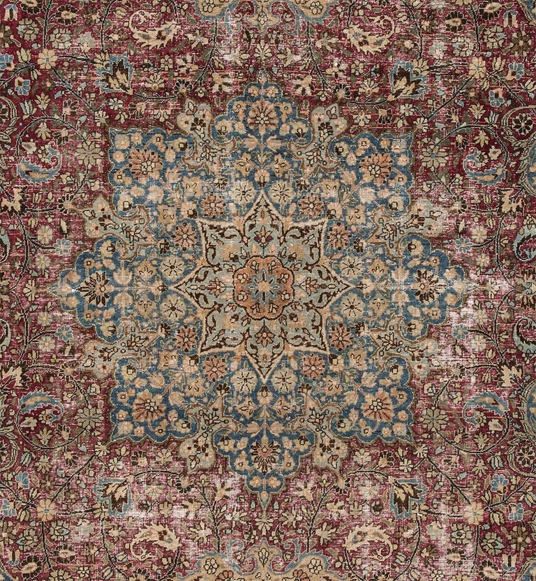 Antique Persian Mashad Rug For Sale at 1stDibs