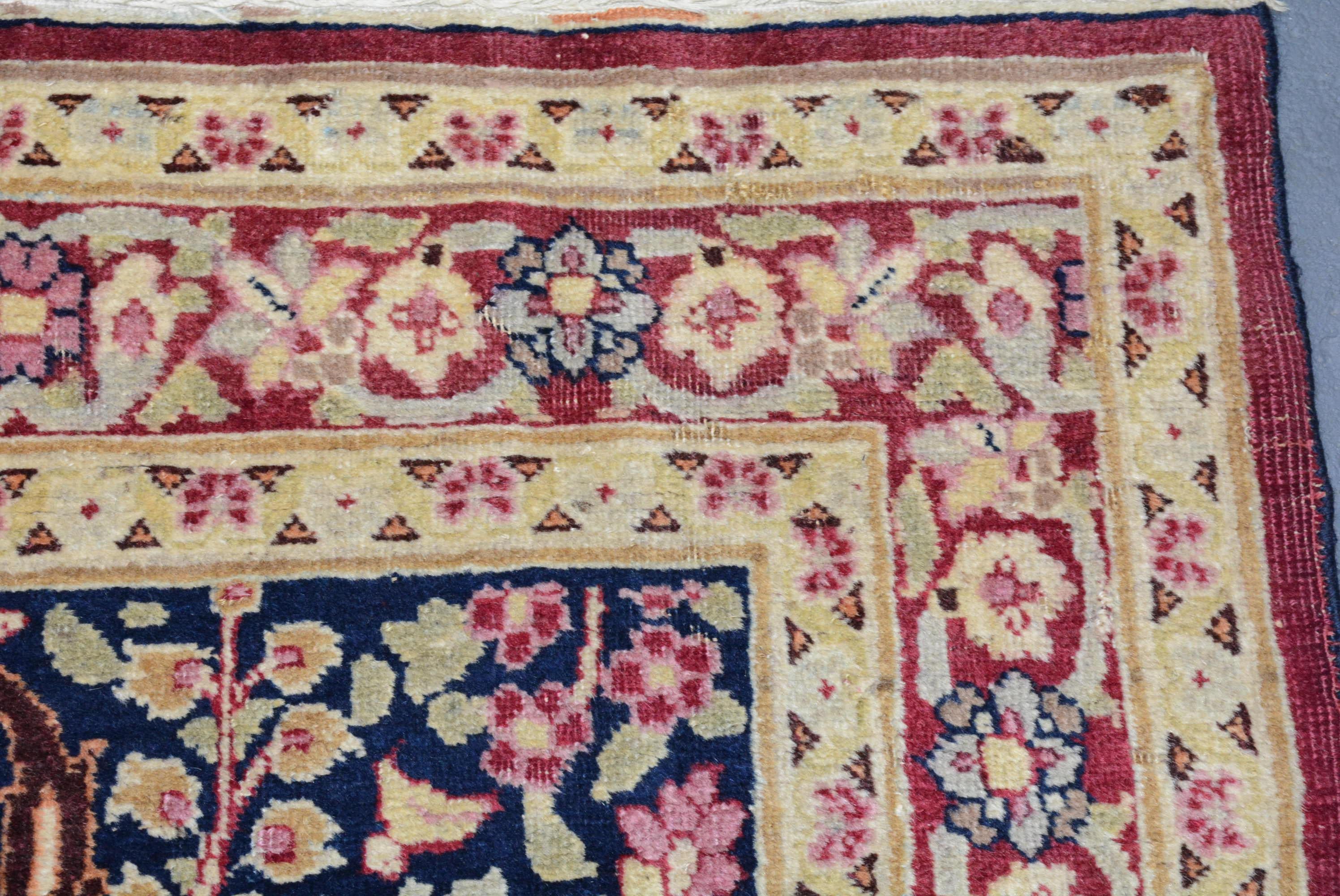 Woven Antique Persian Mashad Rug For Sale