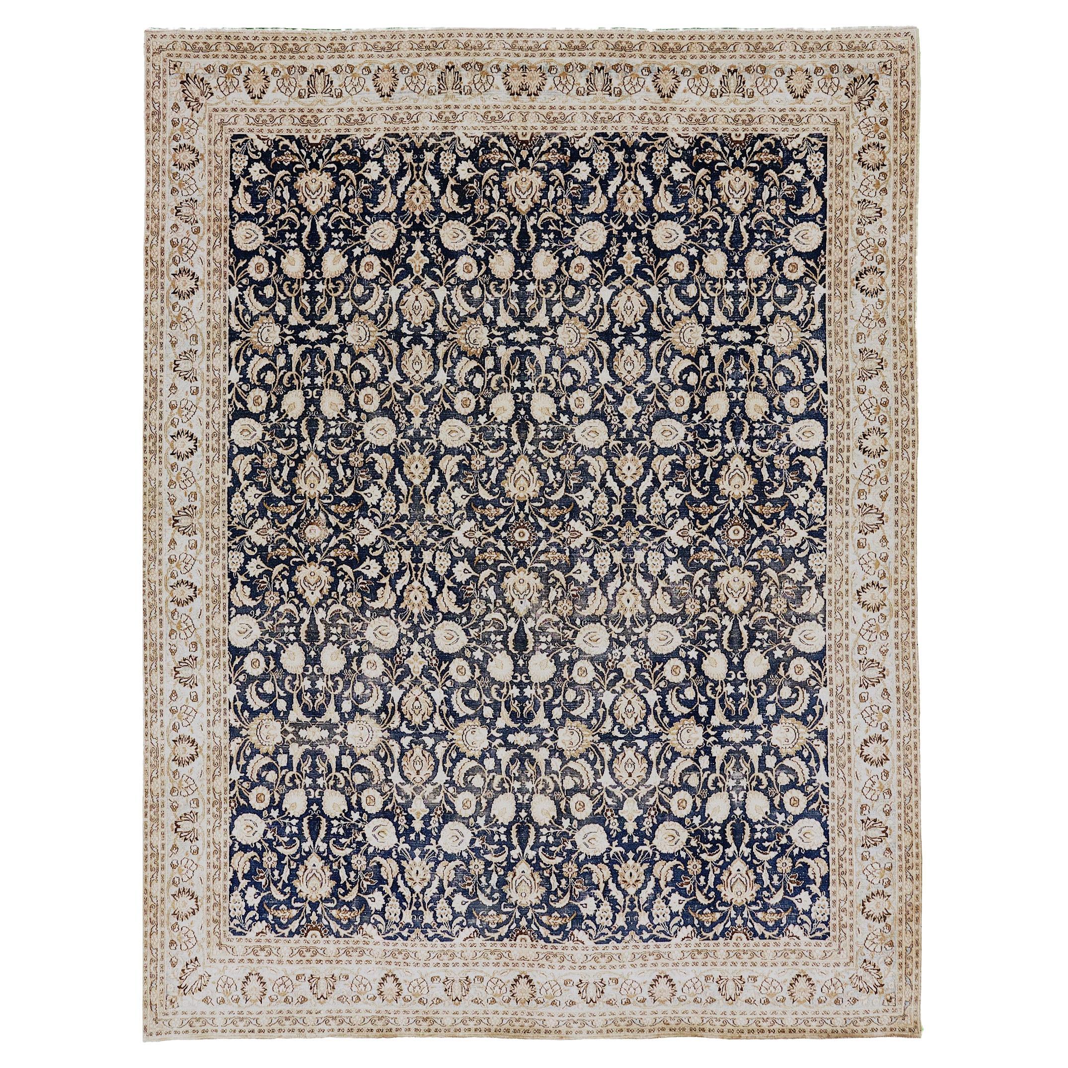 Antique Persian Mashad Rug
