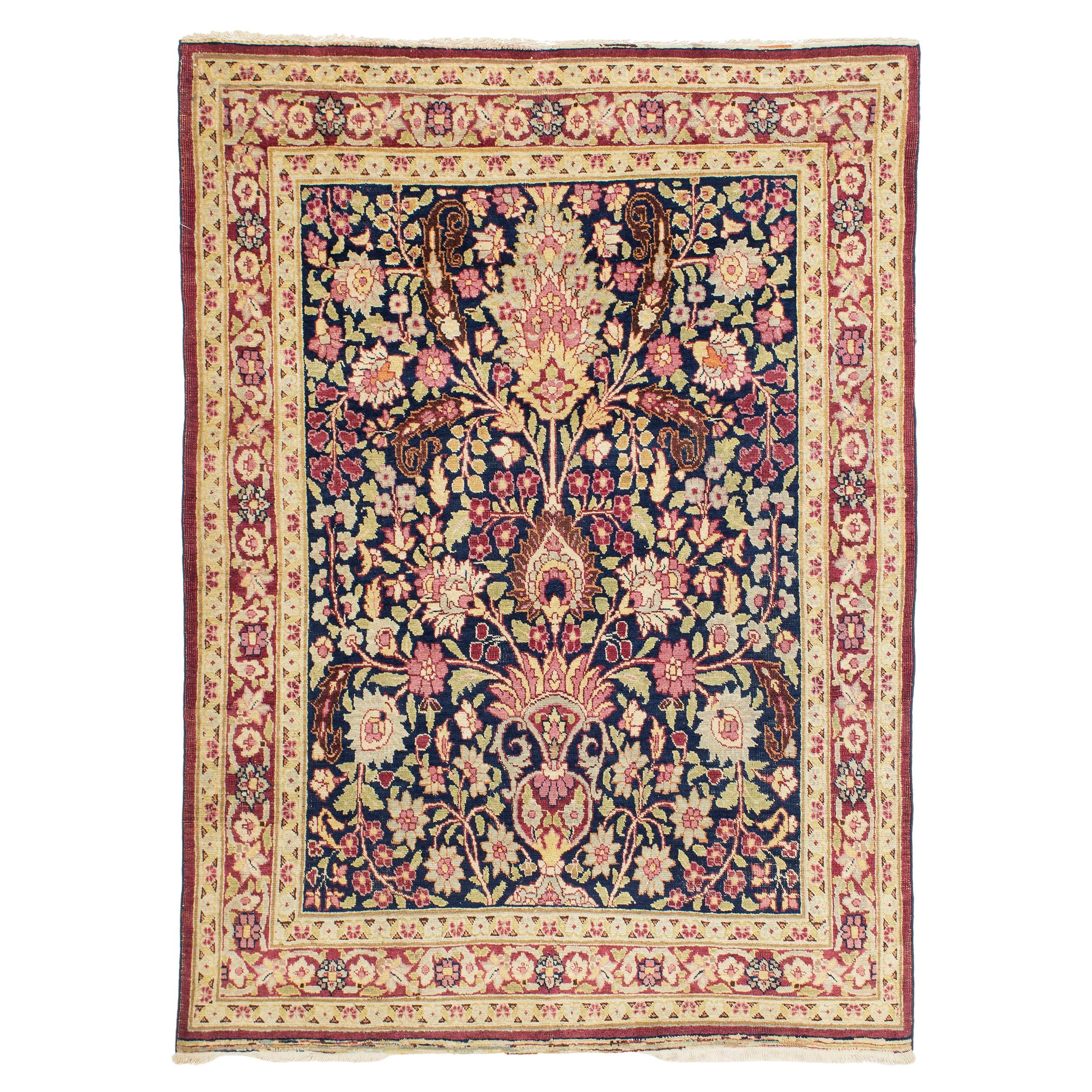 Antiker persischer Mashad-Teppich aus Persien