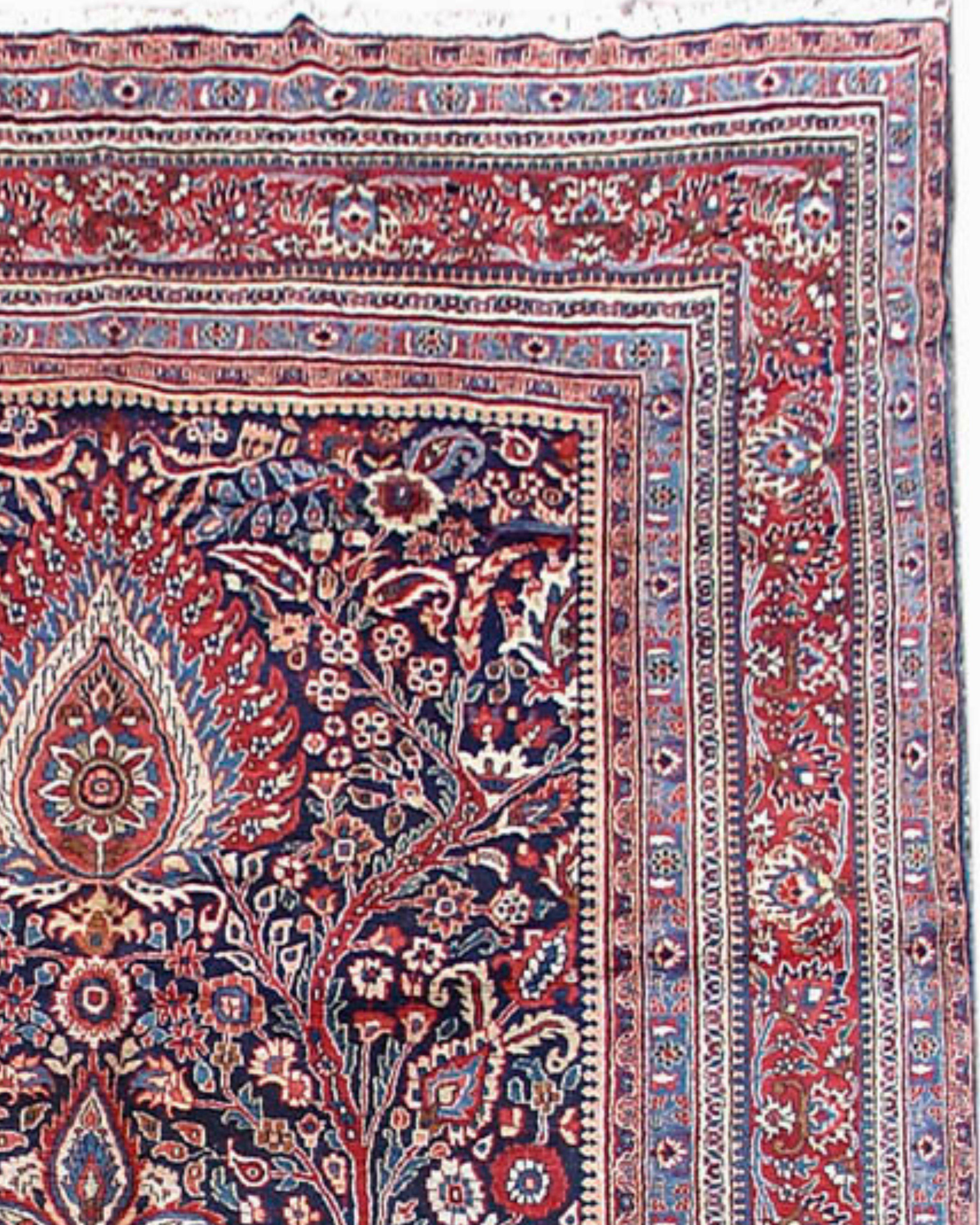 Antique Persian Mashad Rug, Mid-20th Century

Additional Information:
Dimensions: 9'3