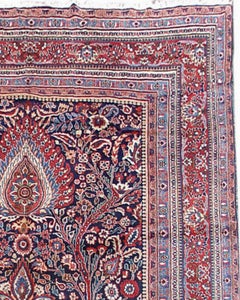 Antique Persian Mashad Rug, Mid-20th Century