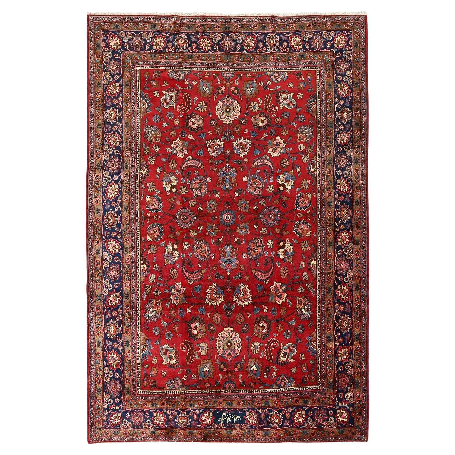 Antique Persian Mashad Rug - Size: 10'3x6'8