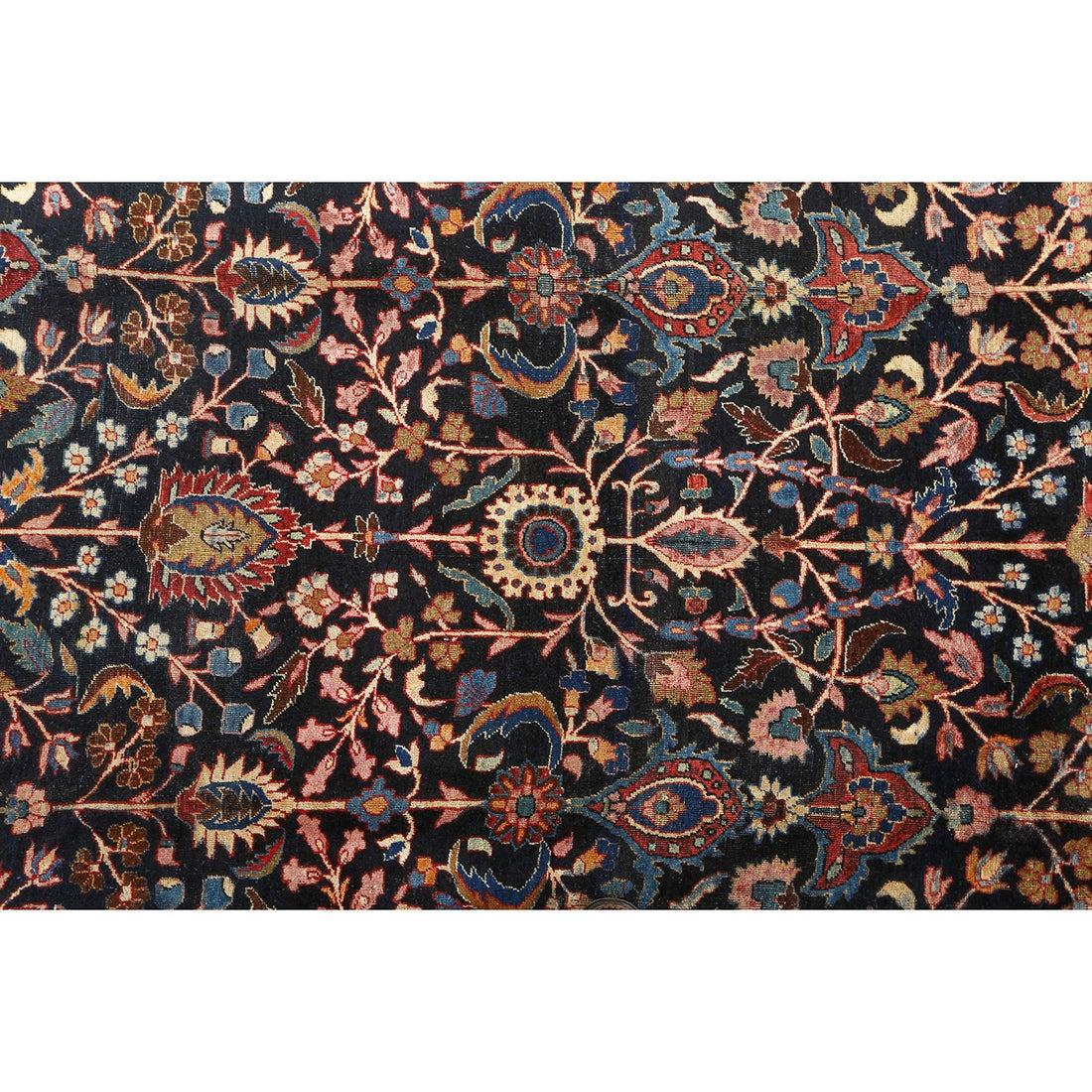 Noué à la main Tapis persan Mashad - Taille : 10'4x7'1 en vente