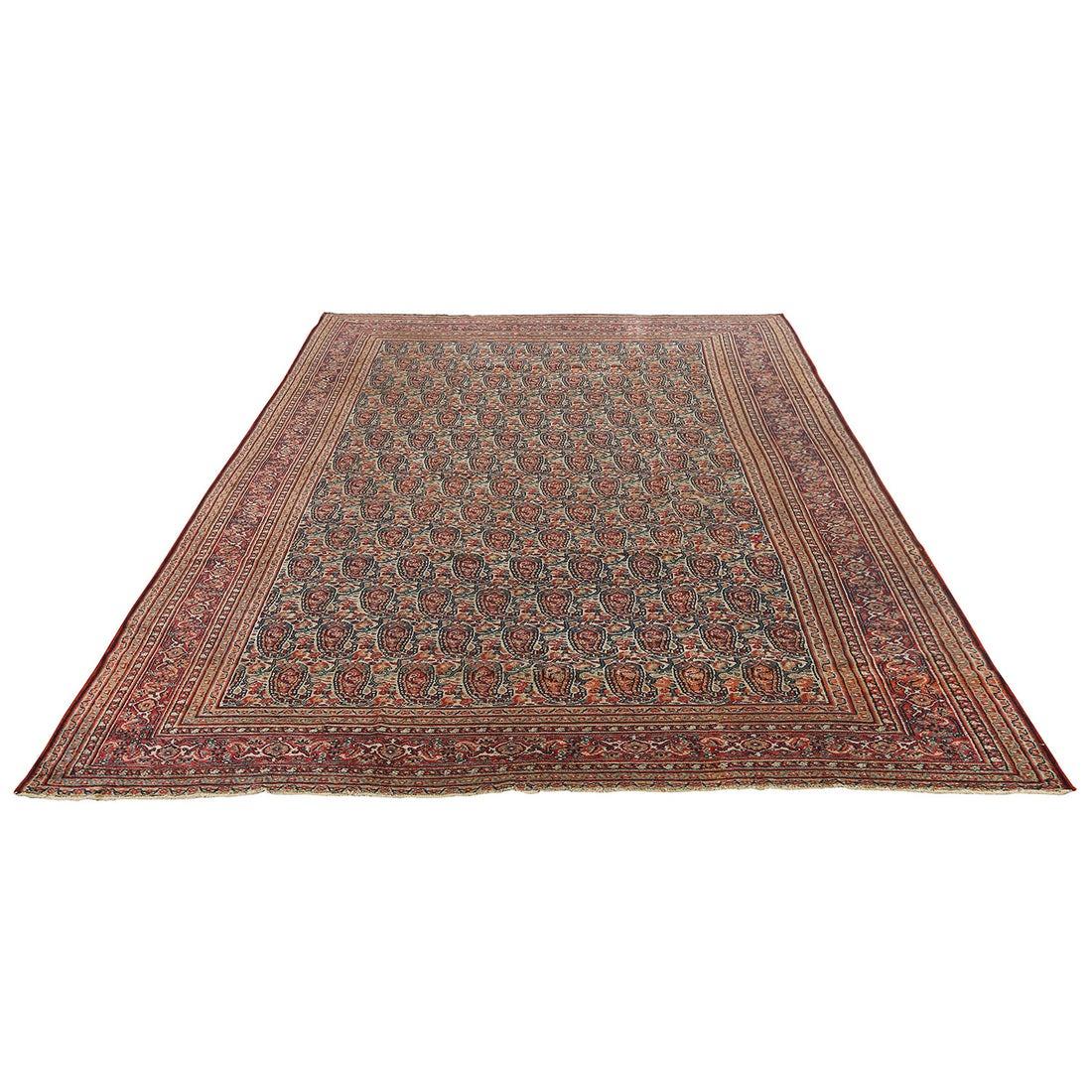 Antiker Mashad-Teppich aus Wolle und Baumwolle 8'5x6'0, 1880

Wichtige Details:
Flor: Wolle
Fundament: Baumwolle
Herkunft: Mashad
Entwurf: Allover
Ungefähres Alter: 1880
Qualität (KPI): 400
Zustand: gut
Abmessung: 8'5x6'0
Inventarnummer: