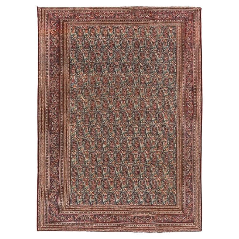 Antique Persian Mashad Rug - Size: 8'5x6'0
