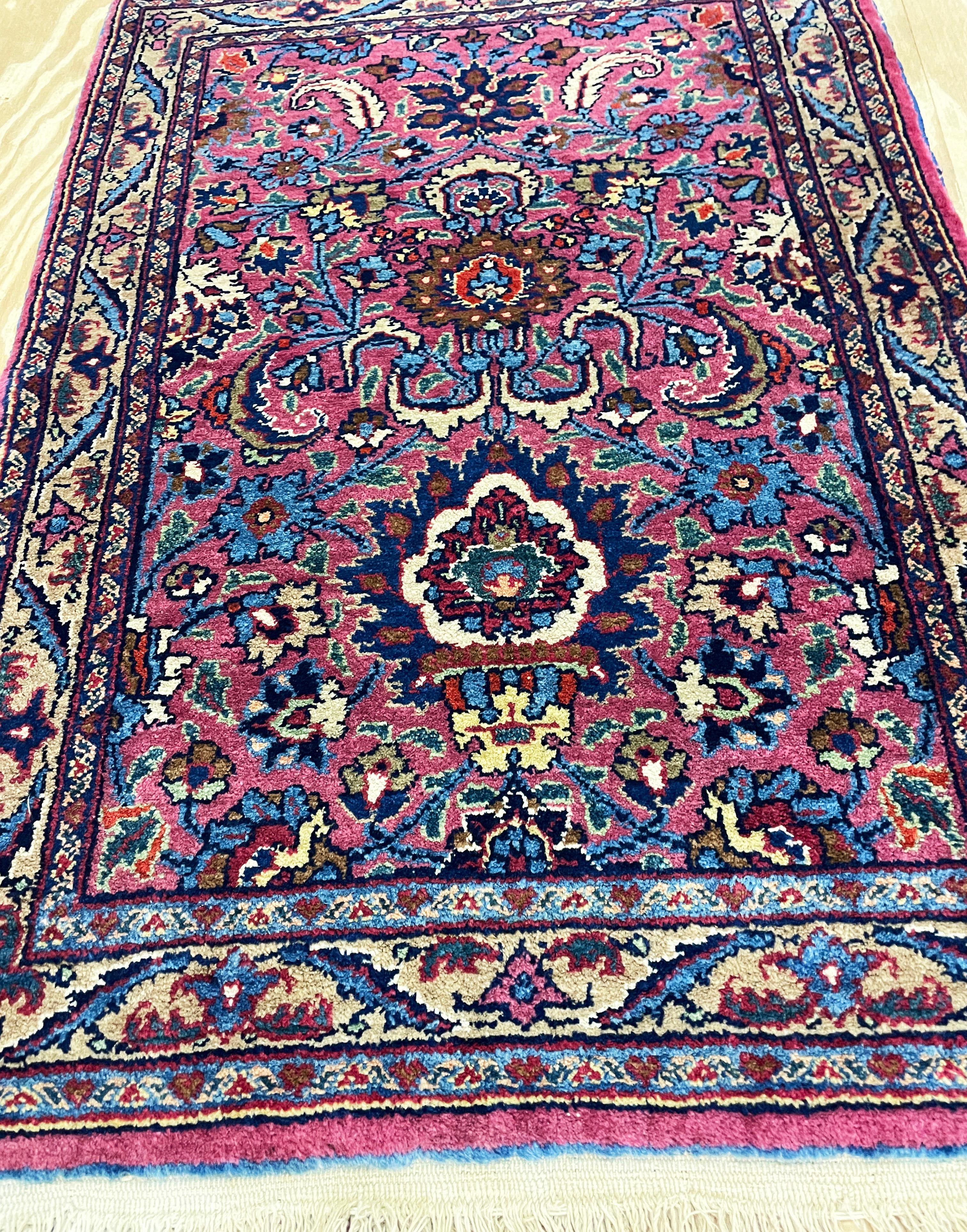 Tabriz Antique Persian Mashhad Amogli Rug, Rare For Sale