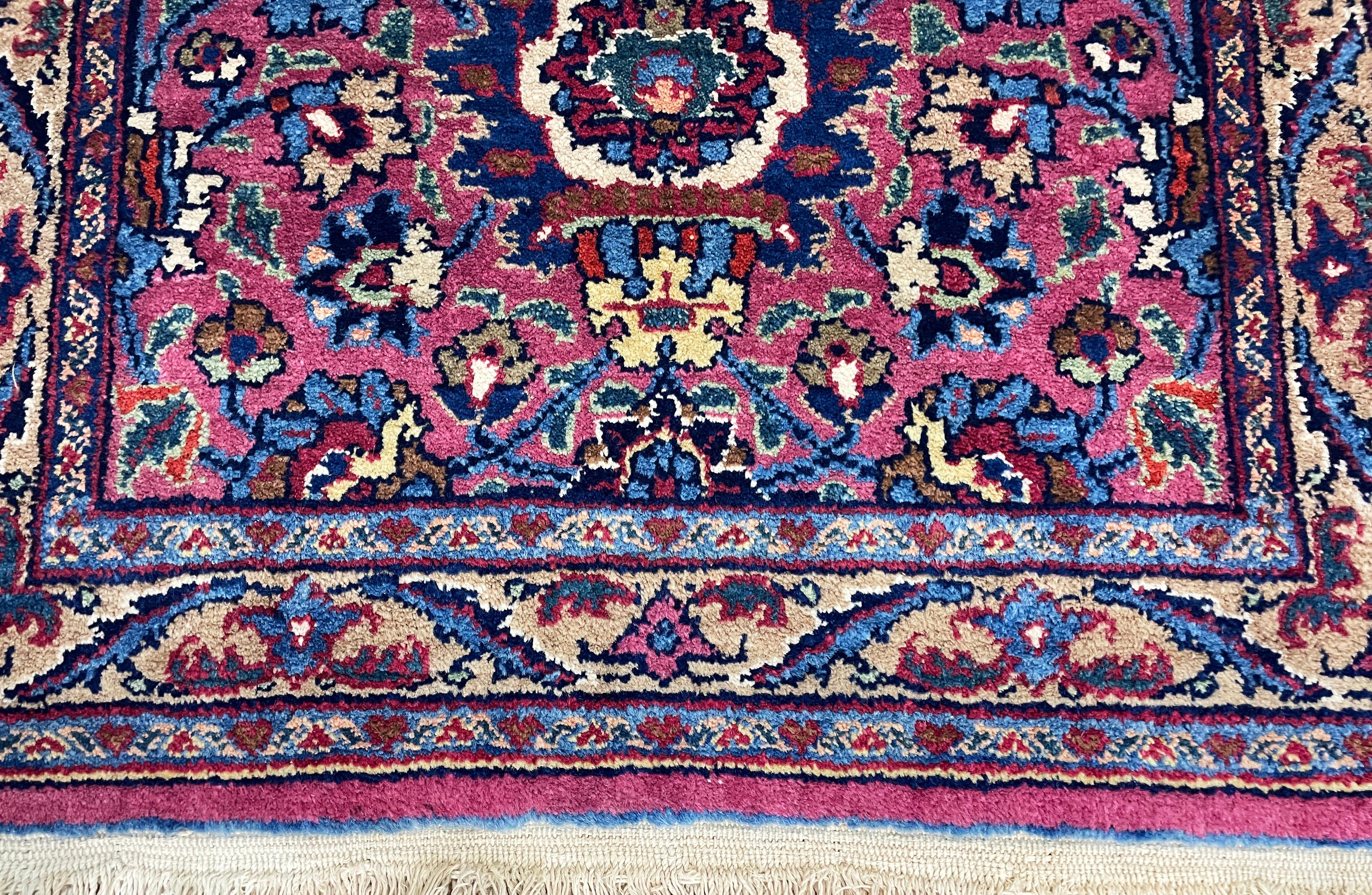 Antique Persian Mashhad Amogli Rug, Rare In Excellent Condition For Sale In Evanston, IL