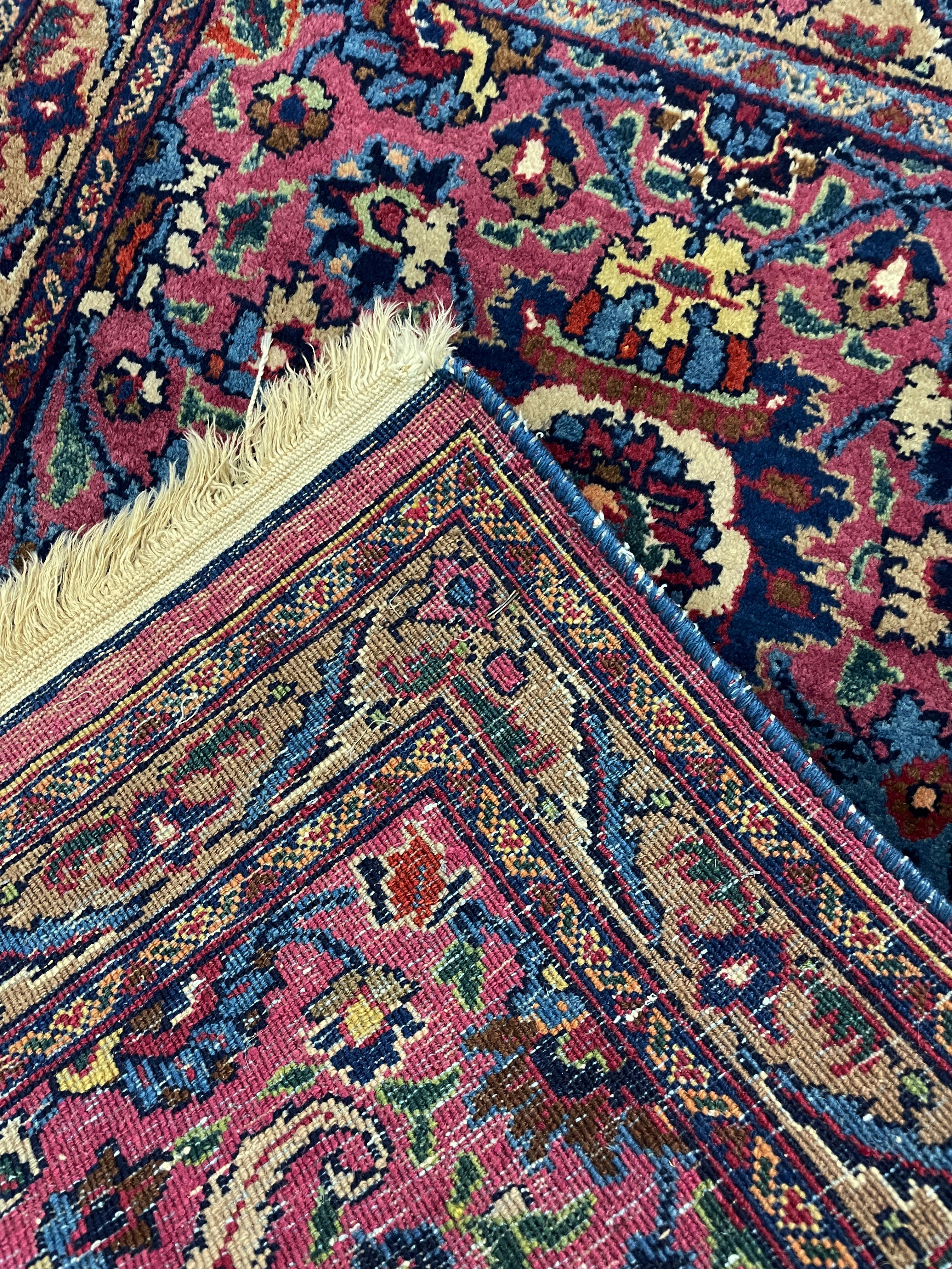 19th Century Antique Persian Mashhad Amogli Rug, Rare For Sale
