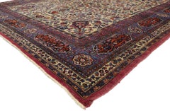 Antique Persian Mashhad Palace Size Rug with Venetian Ottoman Style