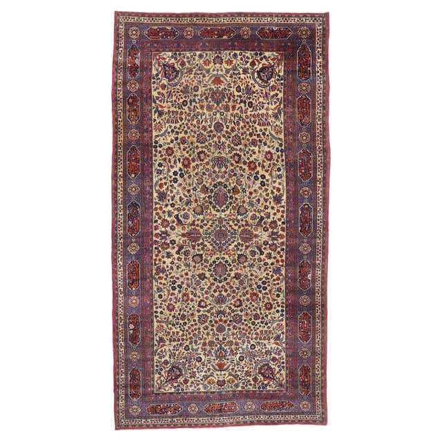 Antique Persian Sarouk Palace Size Rug with Art Nouveau Venetian ...