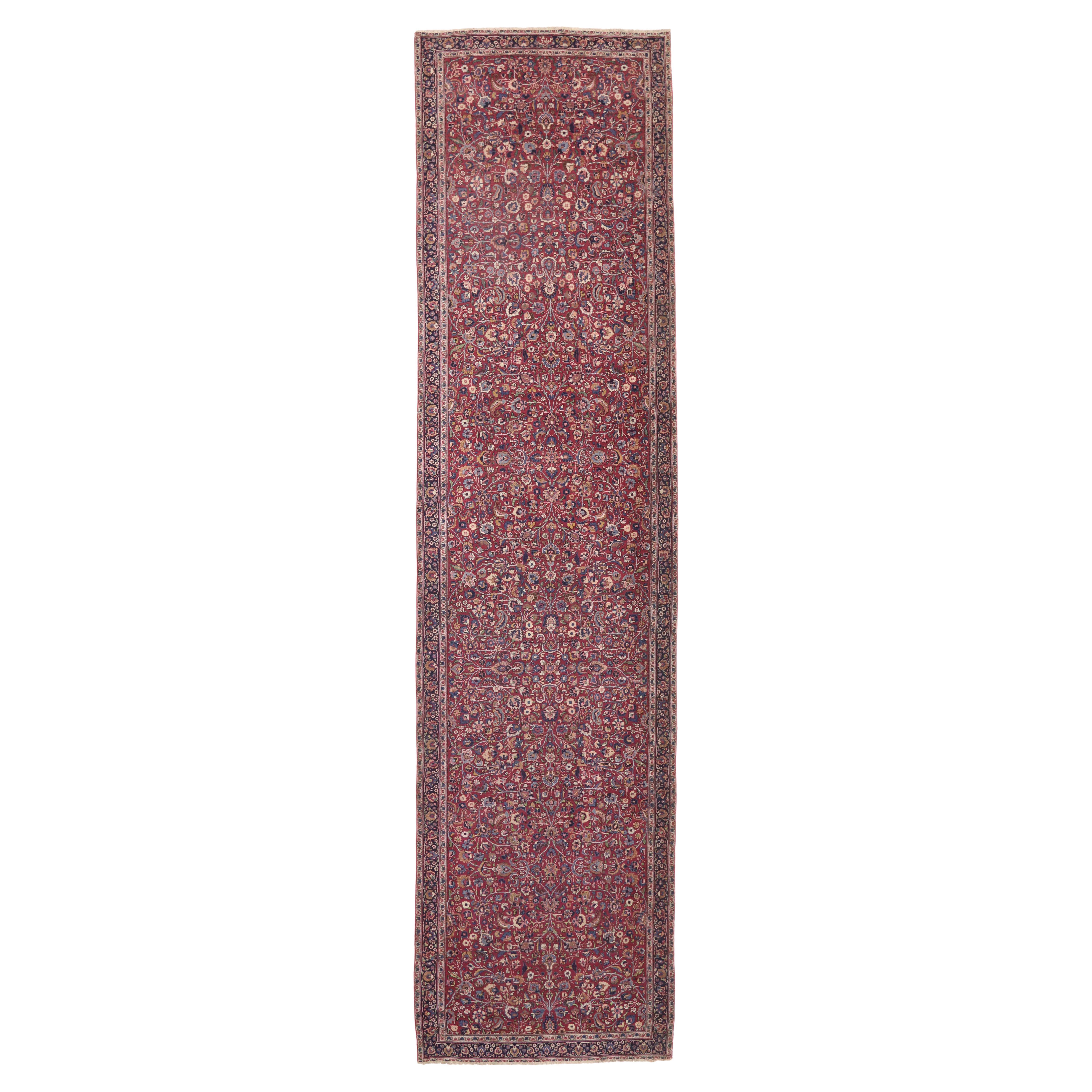 Tapis persan Mashhad ancien, 05'07 x 22'00