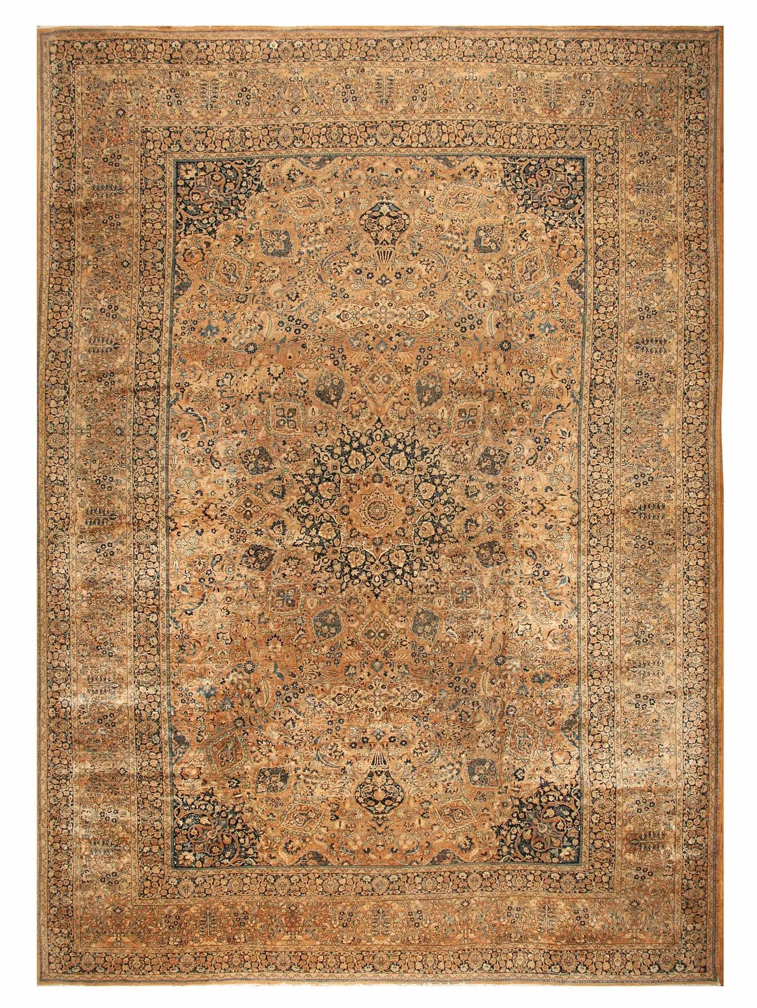 Tapis Persan antique Mashhad, Taille : 13'4