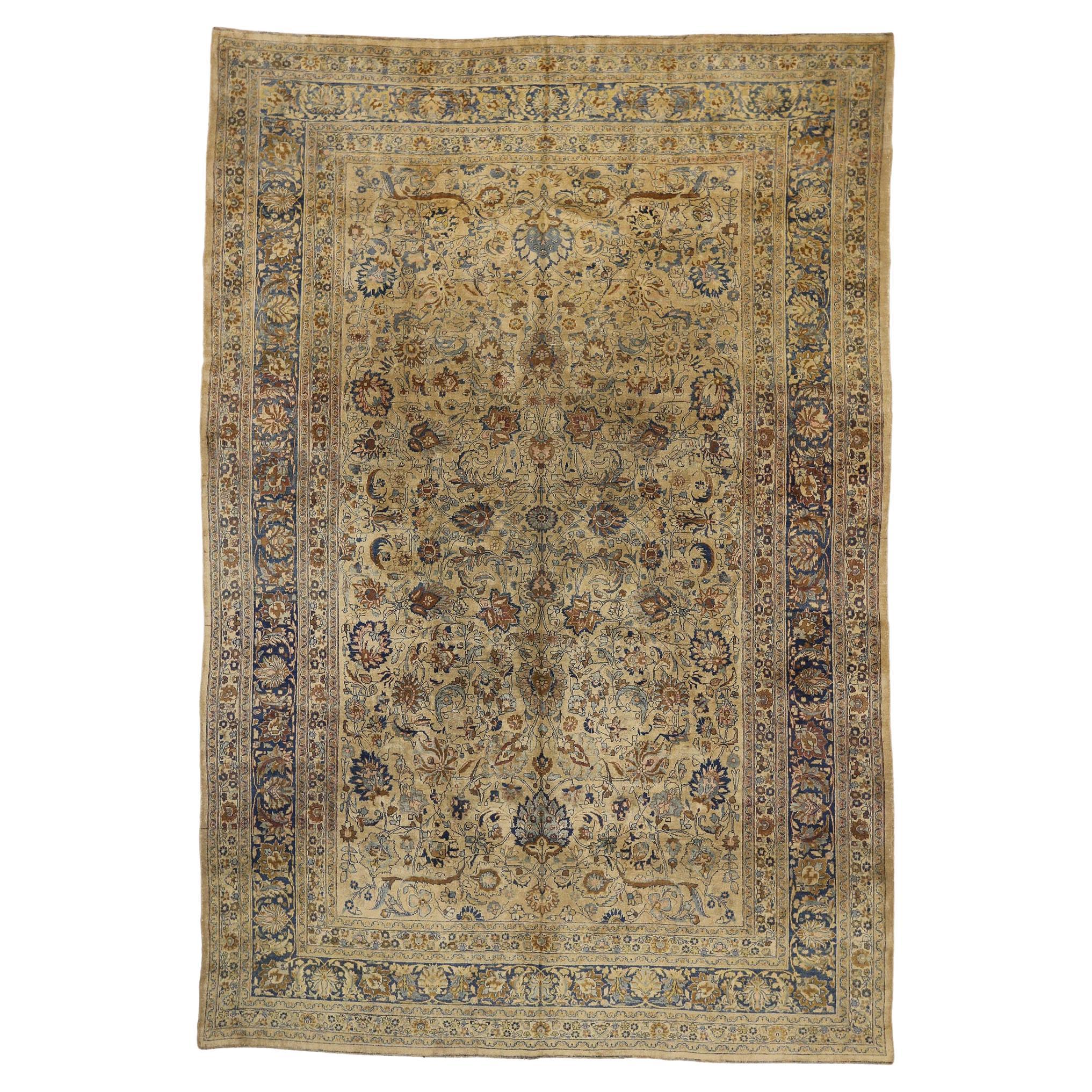 Antique Persian Mashhad Rug, 11'00 x 16'00 For Sale