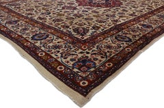 Antique Persian Mashhad Rug with Traditional Style