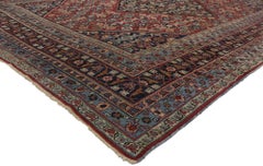 Antique Persian Mashhad Rug with Traditional Style