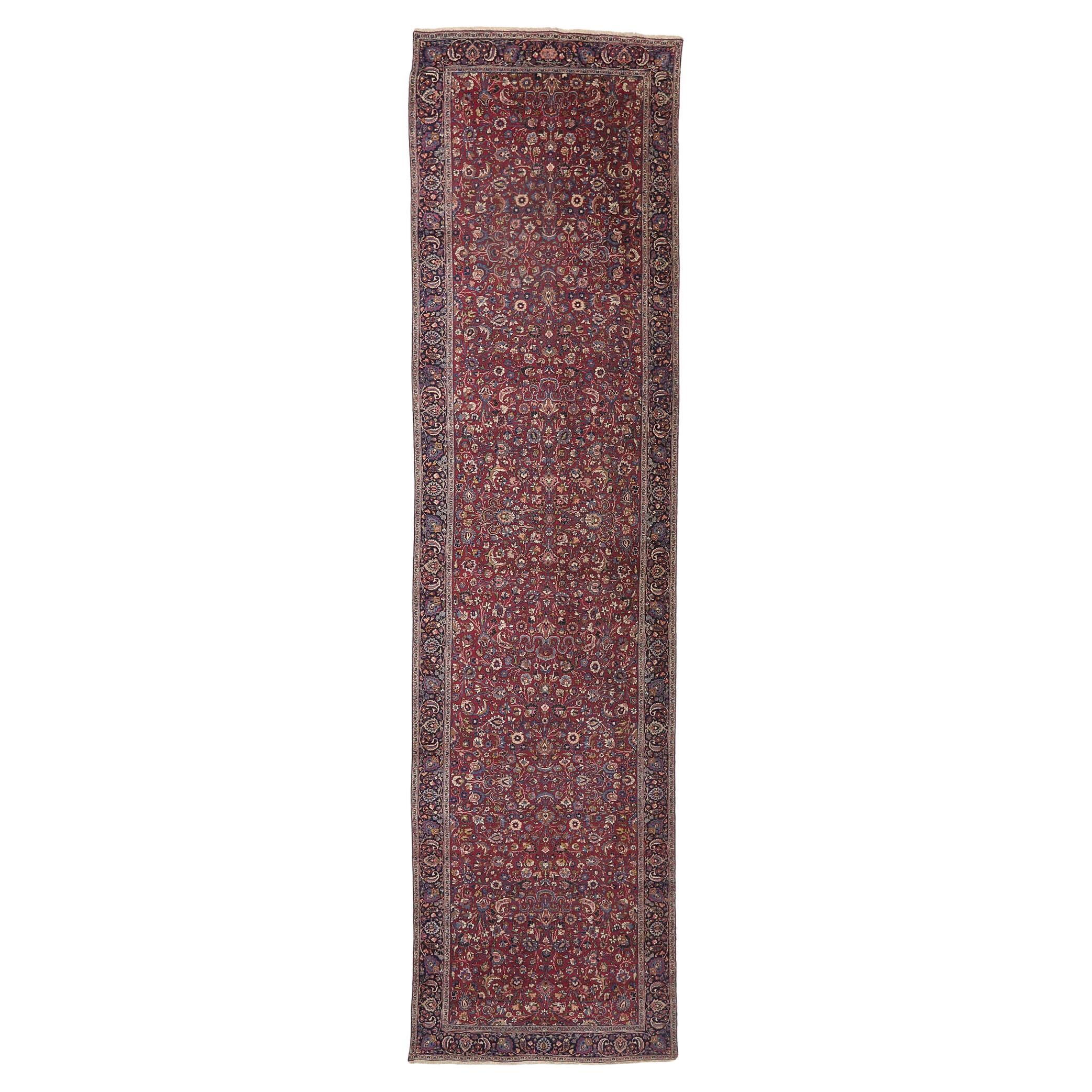 Tapis persan Mashhad ancien, 05'04 x 21'00