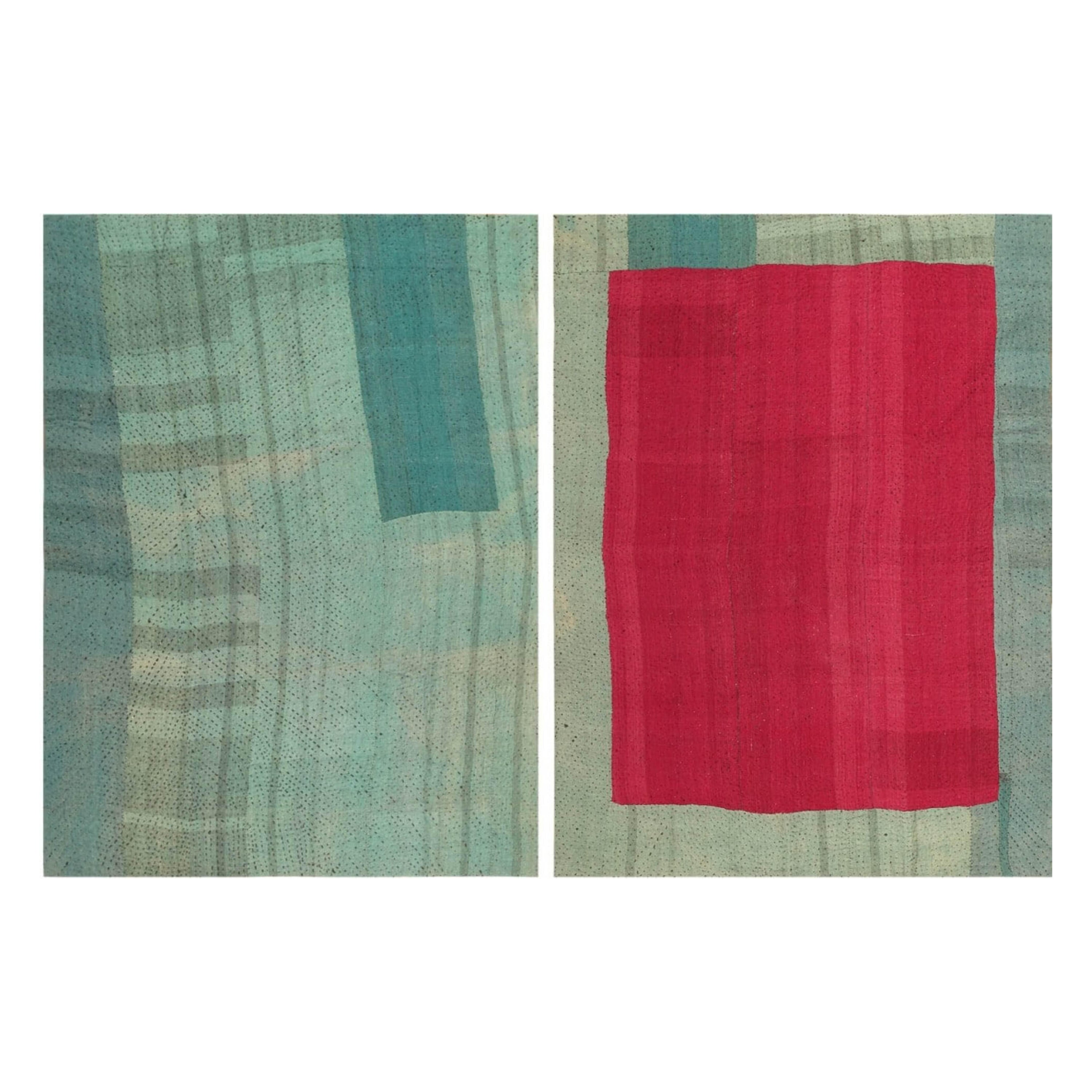 Ancienne couverture Kilim persane Mazandaran. 7' 3" x 10'