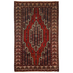 Alfombra Persa Mazlaghan Antigua de Lana de los Años 20, 4' x 6'