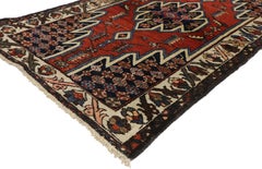 Antique Persian Mazlaghan Hamadan Rug with Modern Tribal Style